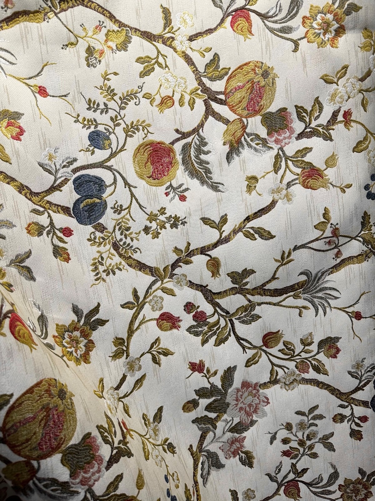 BEIGE Multicolor Floral Upholstery Drapery Brocade Fabric (56 in.) Sold BTY