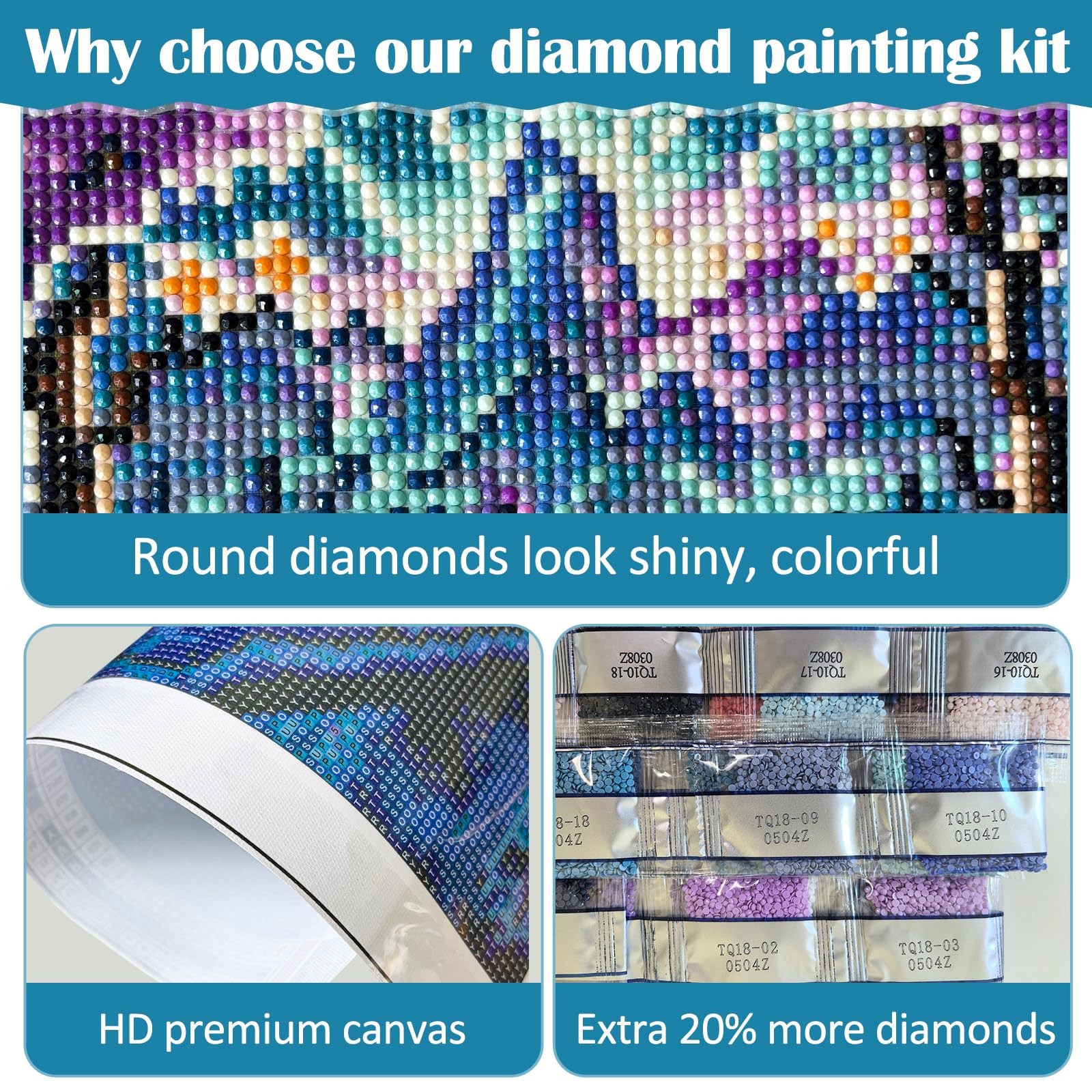 VCLKDIY Gnome Moon Star Diamond Art Kits for Adults, 5D