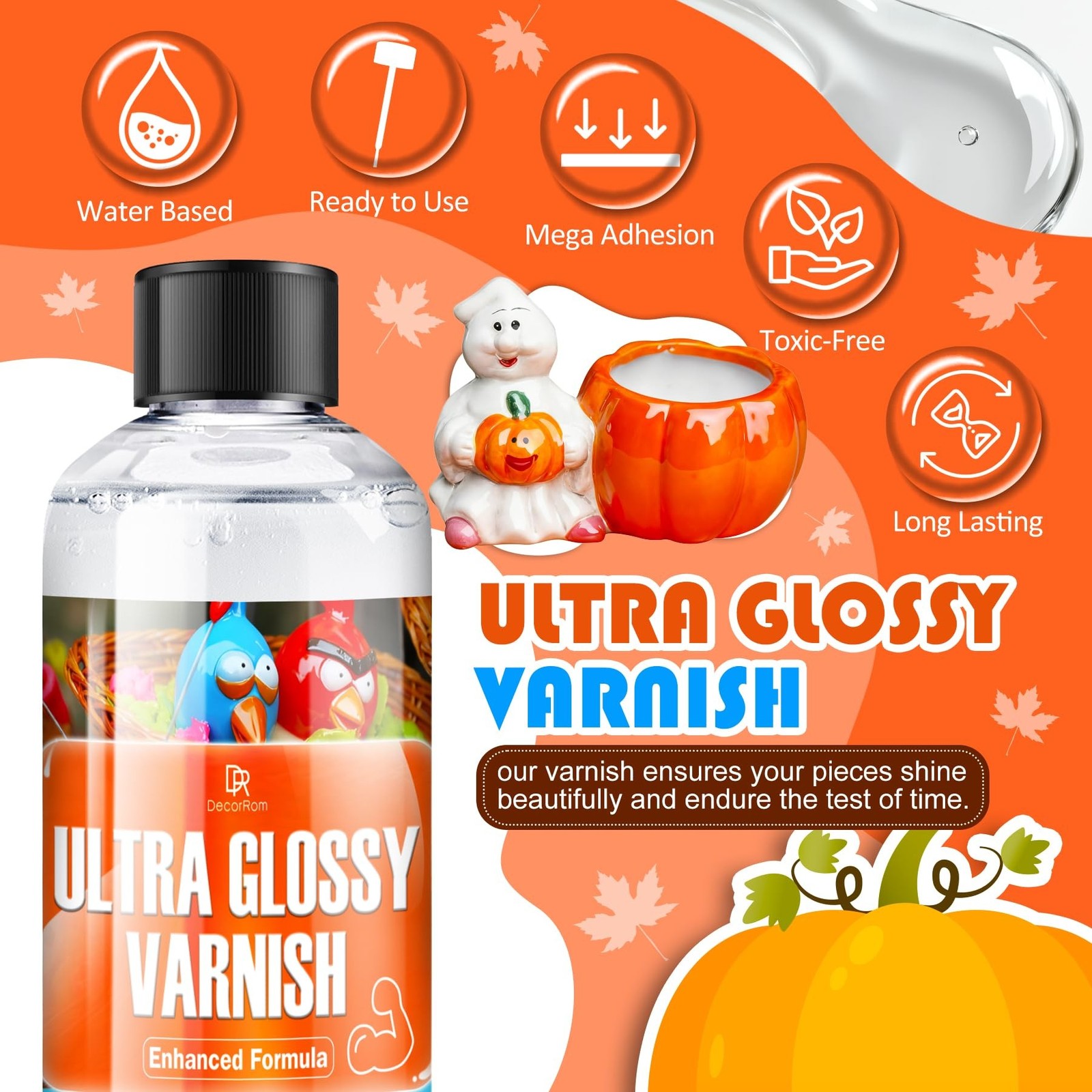 Air Dry Clay Glaze, 7oz Polymer Clay Glaze / Sealant High Gloss Varnish, Wate…