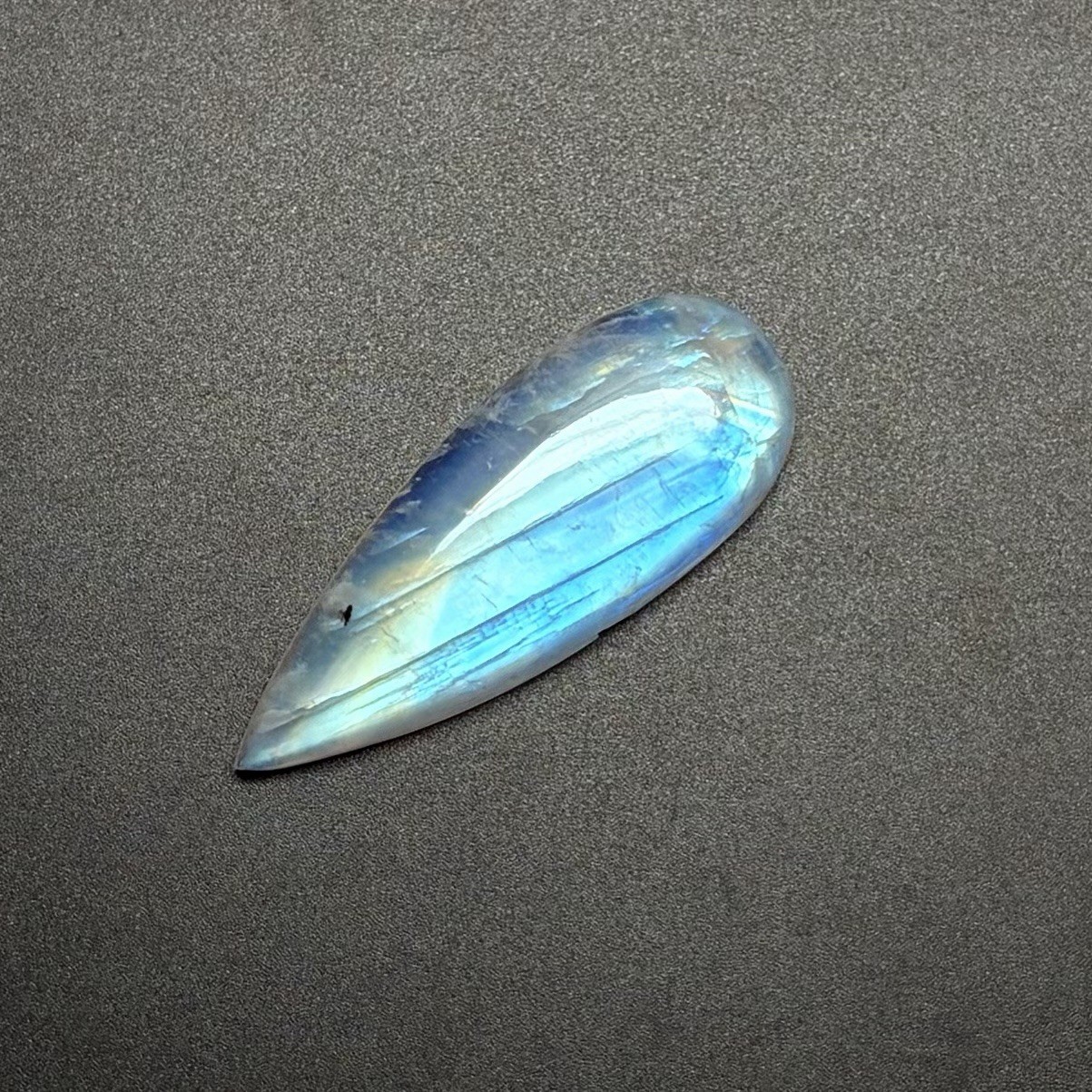 Amazing White Rainbow Moonstone Loose Cabochon Gorgeous Blue Fire Gemstone