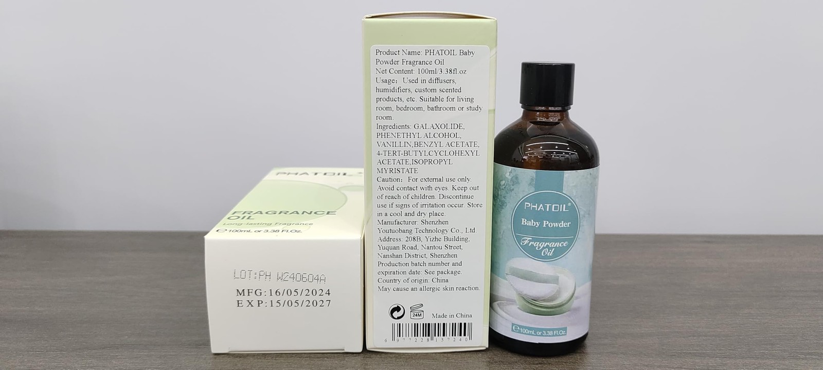 PHATOIL 3.38FL.OZ Baby Powder Fragrance Oils for 3.38 Fl Oz (Pack of 1)