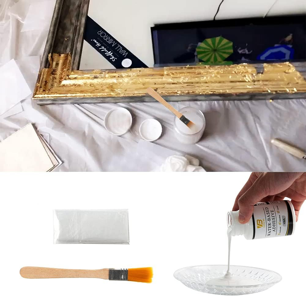 Gilding Adhesive Kit, Gold Leaf Sheets Glue 90Ml | Gold Foil Adhesive for Craft