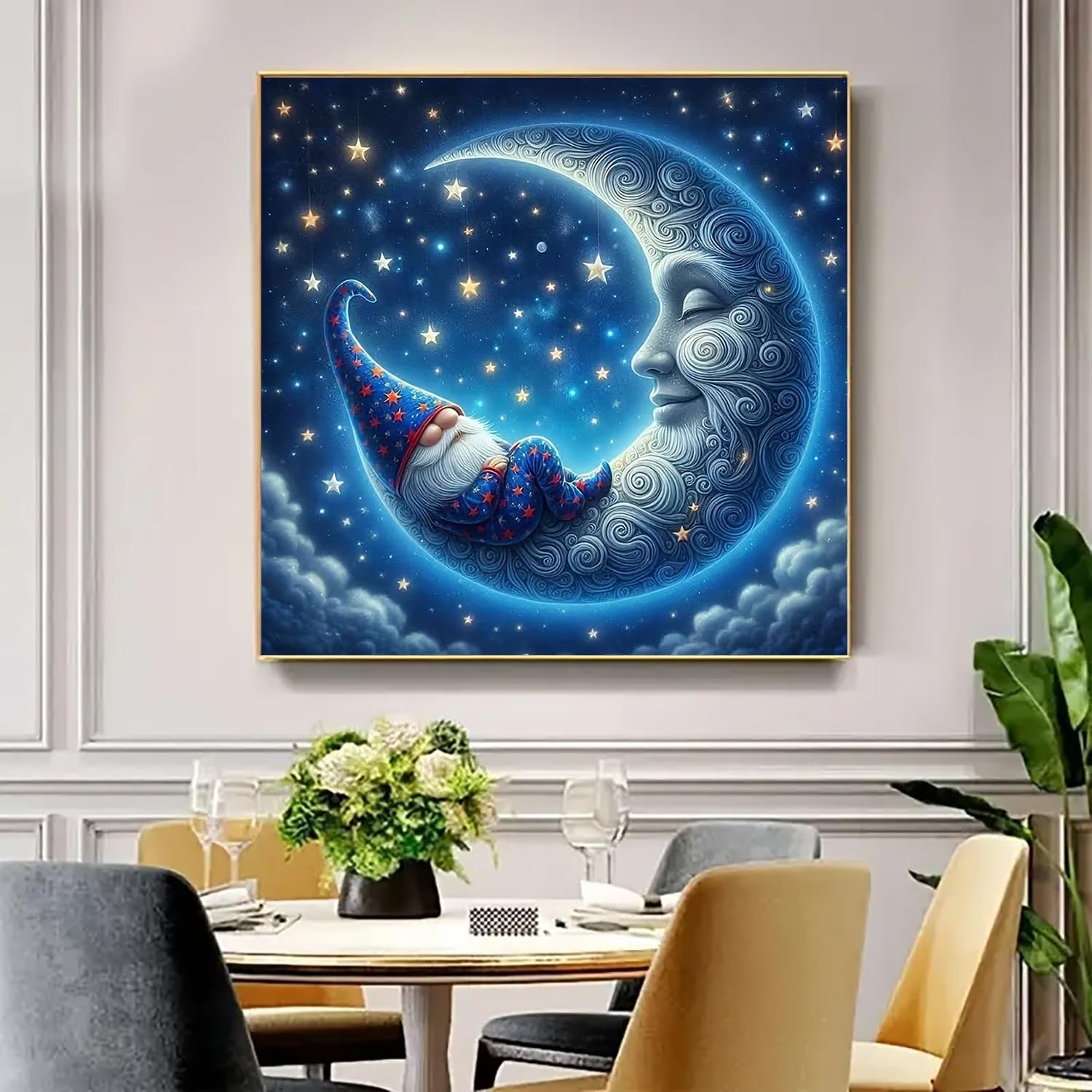 VCLKDIY Gnome Moon Star Diamond Art Kits for Adults, 5D