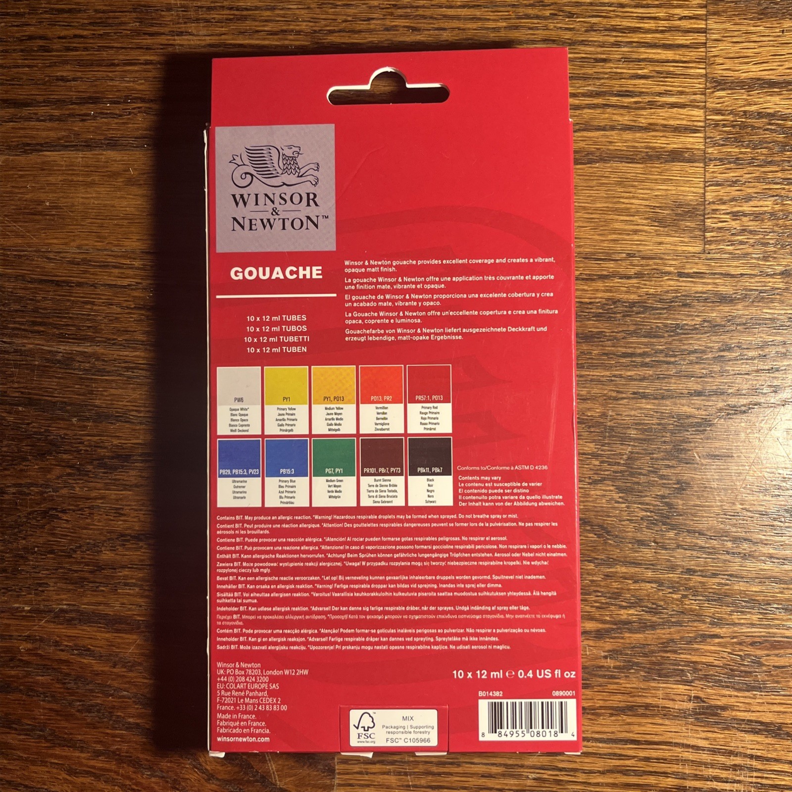 Winsor & Newton Artist Gouache 10 Color Tubes 12 ml New Quality LOOK 👀