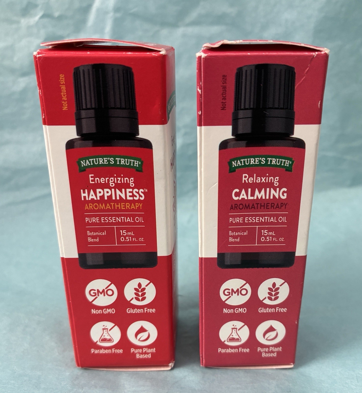 Nature’s Truth Aromatherapy Pure Essential Oil Happiness & Calming Lot of 2
