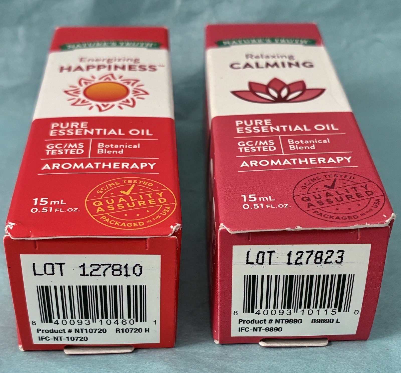 Nature’s Truth Aromatherapy Pure Essential Oil Happiness & Calming Lot of 2
