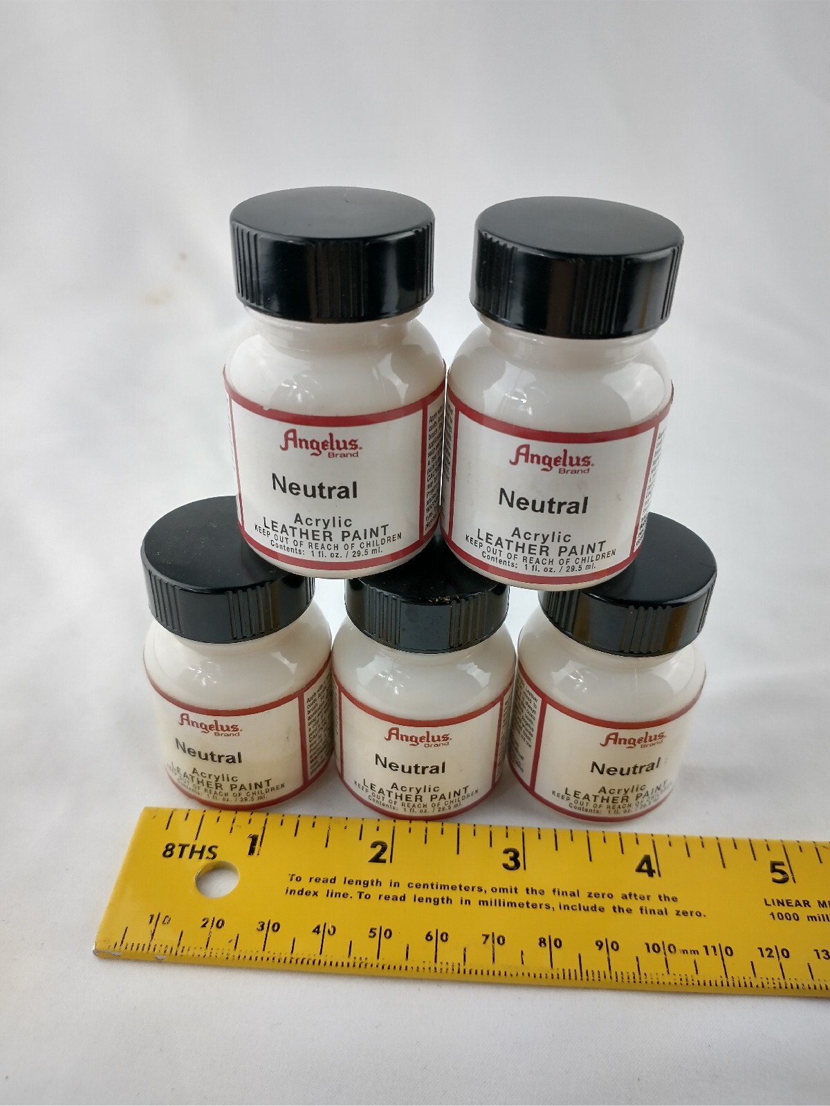 Angelus Neutral Acrylic Leather Paint 1oz 5-Pack Waterproof Sneaker Custom 🖌️
