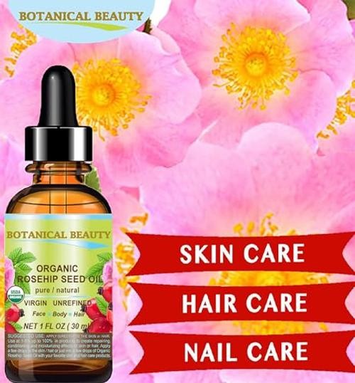 Organic ROSEHIP SEED OIL 100% Pure Natural Virgin 0.5 Fl Oz (Pack of 1)