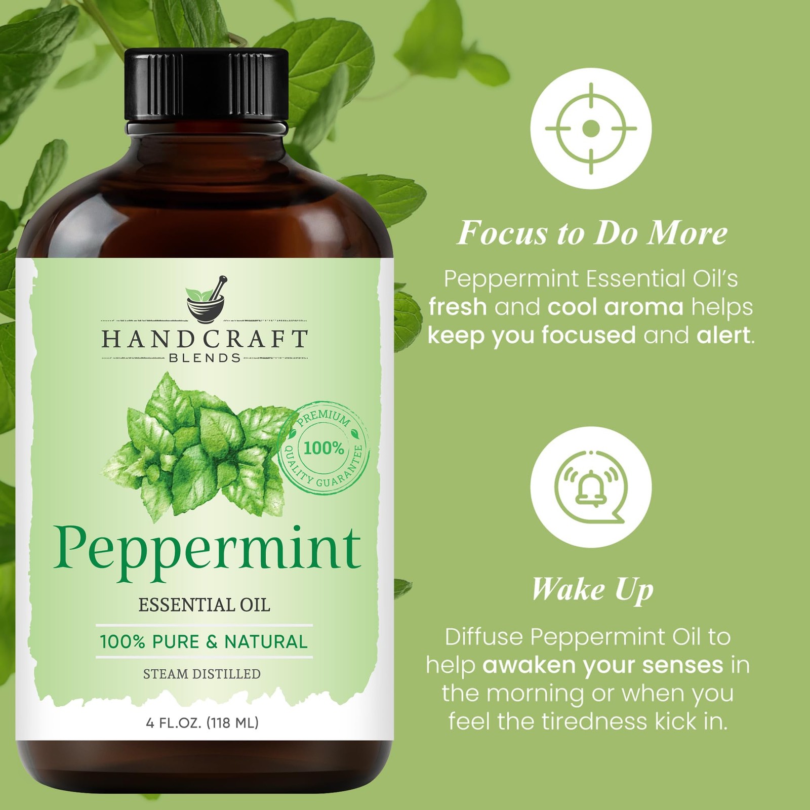 Handcraft Blends Peppermint Essential Oil Huge 4 Fl Oz 100 Pure And Natural