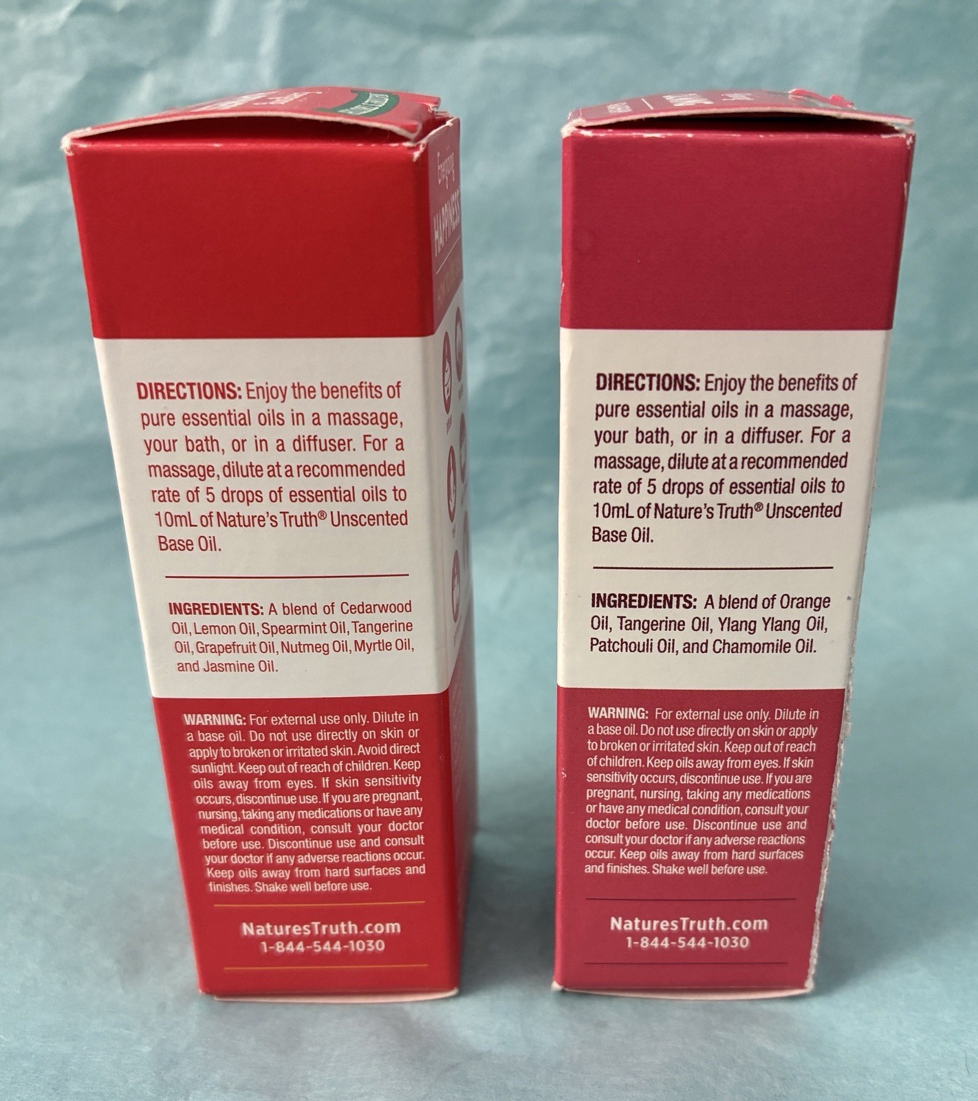 Nature’s Truth Aromatherapy Pure Essential Oil Happiness & Calming Lot of 2