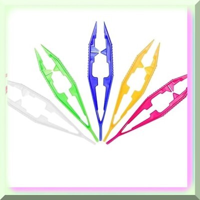 Colorful Plastic Beads and Tweezers Set for Jewelry Making