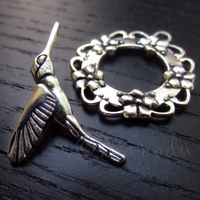 Hummingbird Toggle Clasps 28mm Antiqued Bronze Findings F2801 – 5, 10 Or 20 Sets