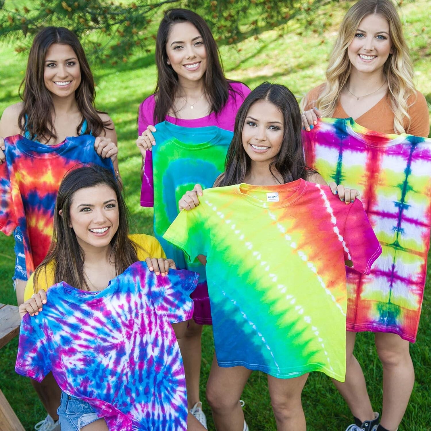 Tie Dye Kit for Kids and Adults 12 Colors Funnel Guide Book Rubber Bands