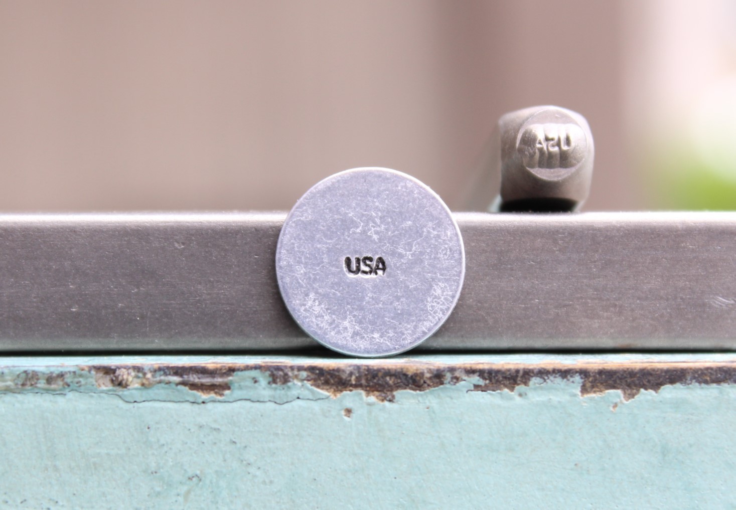 SUPPLY GUY 1mm Tall USA Word Metal Punch Design Stamp SGCH-544