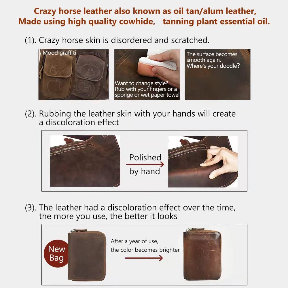 Genuine Leather Tooling Sheets 1.8-2.0MM Thick Full Grain Oil Tan Crazy Horse Co