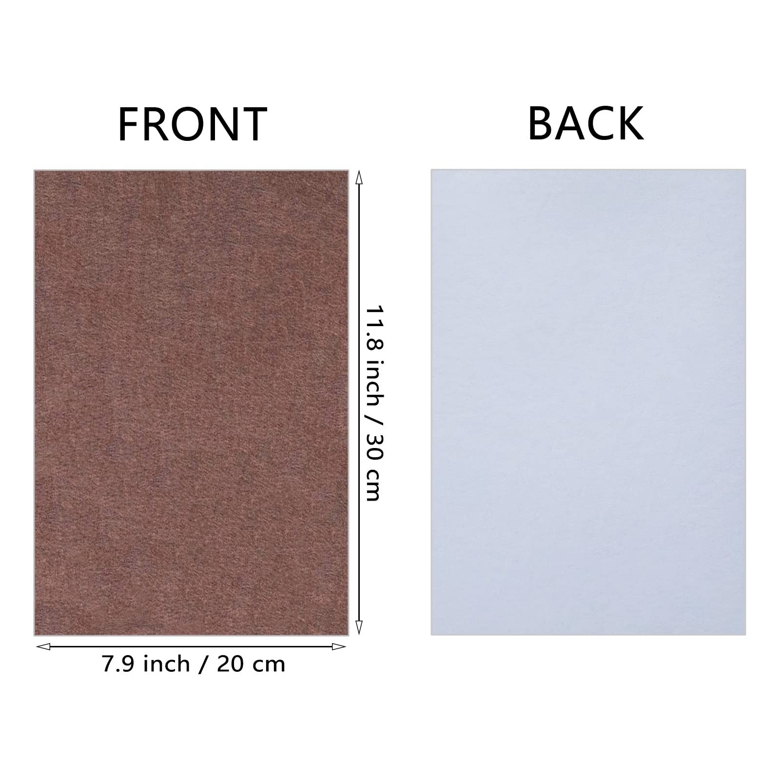 Self Adhesive Felt Sheets, 11 Pieces Stiff Sticky Felt, 8″x12″ Brown