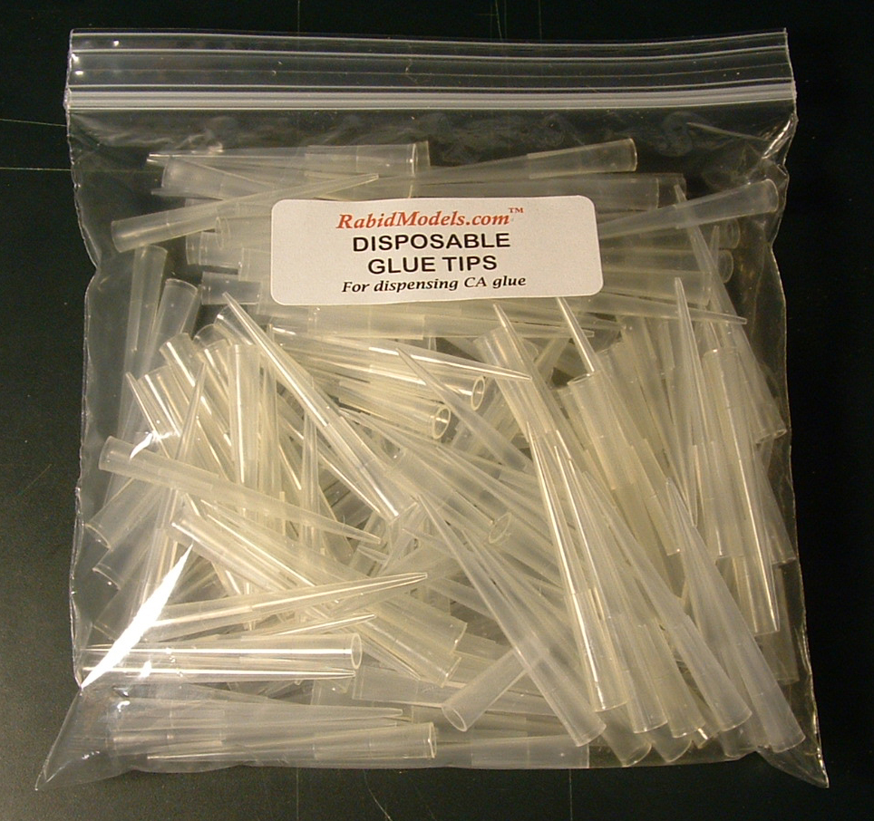 Disposable CA Glue tips – Fine Point! BIG 2oz bag. Trim to fit pin-cap bottles!