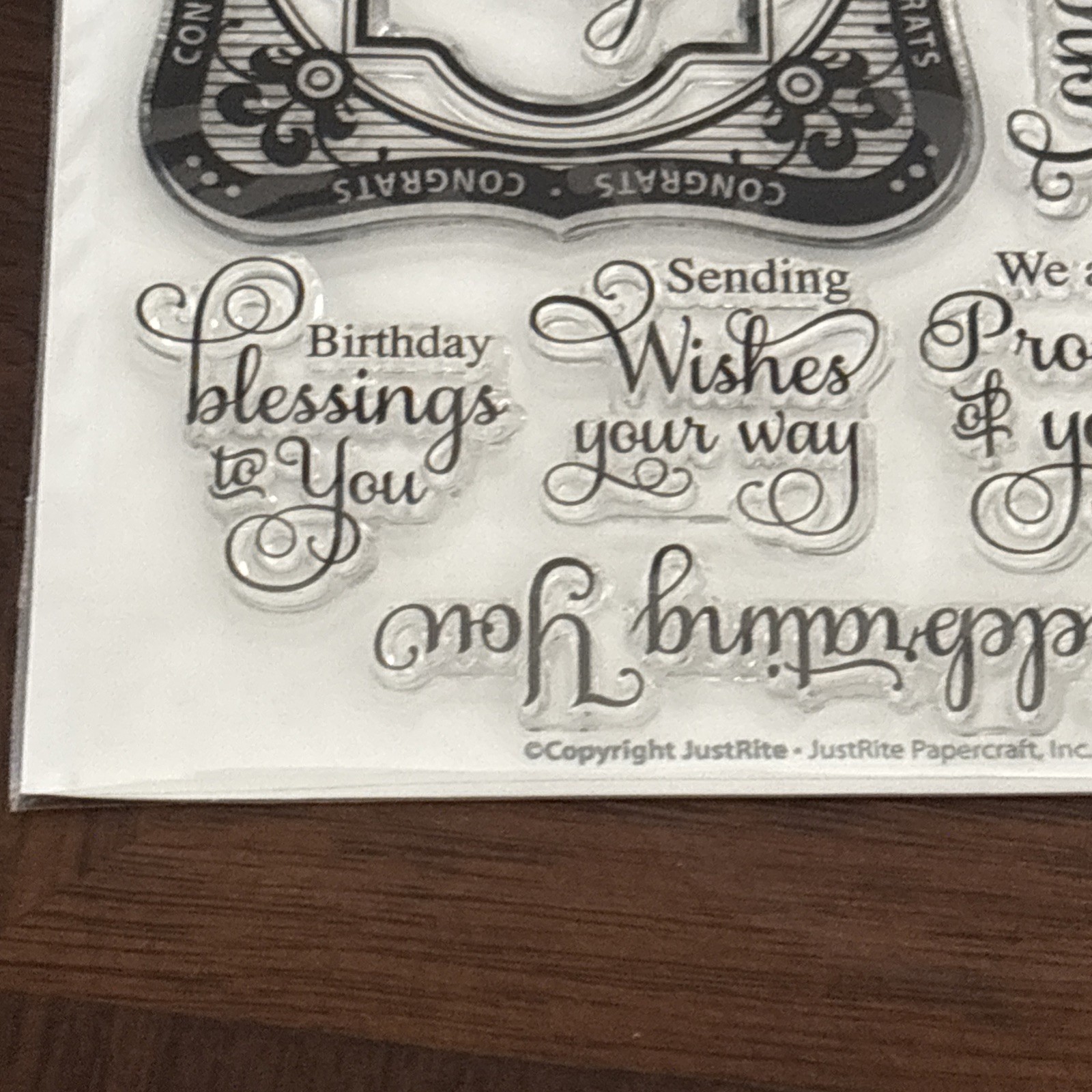 Spellbinders Just Rite Clear Stamps, Celebration Labels One & Bracket Borders