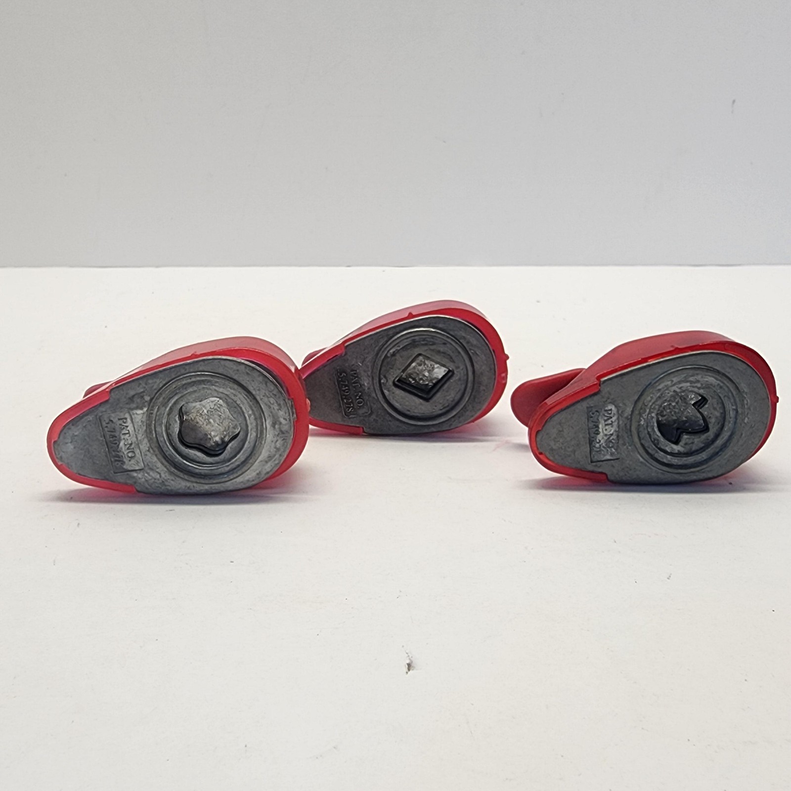 Red Mini Shape Craft Punch Lot Tulip Flower Diamond Circle Less Than 1 Inch