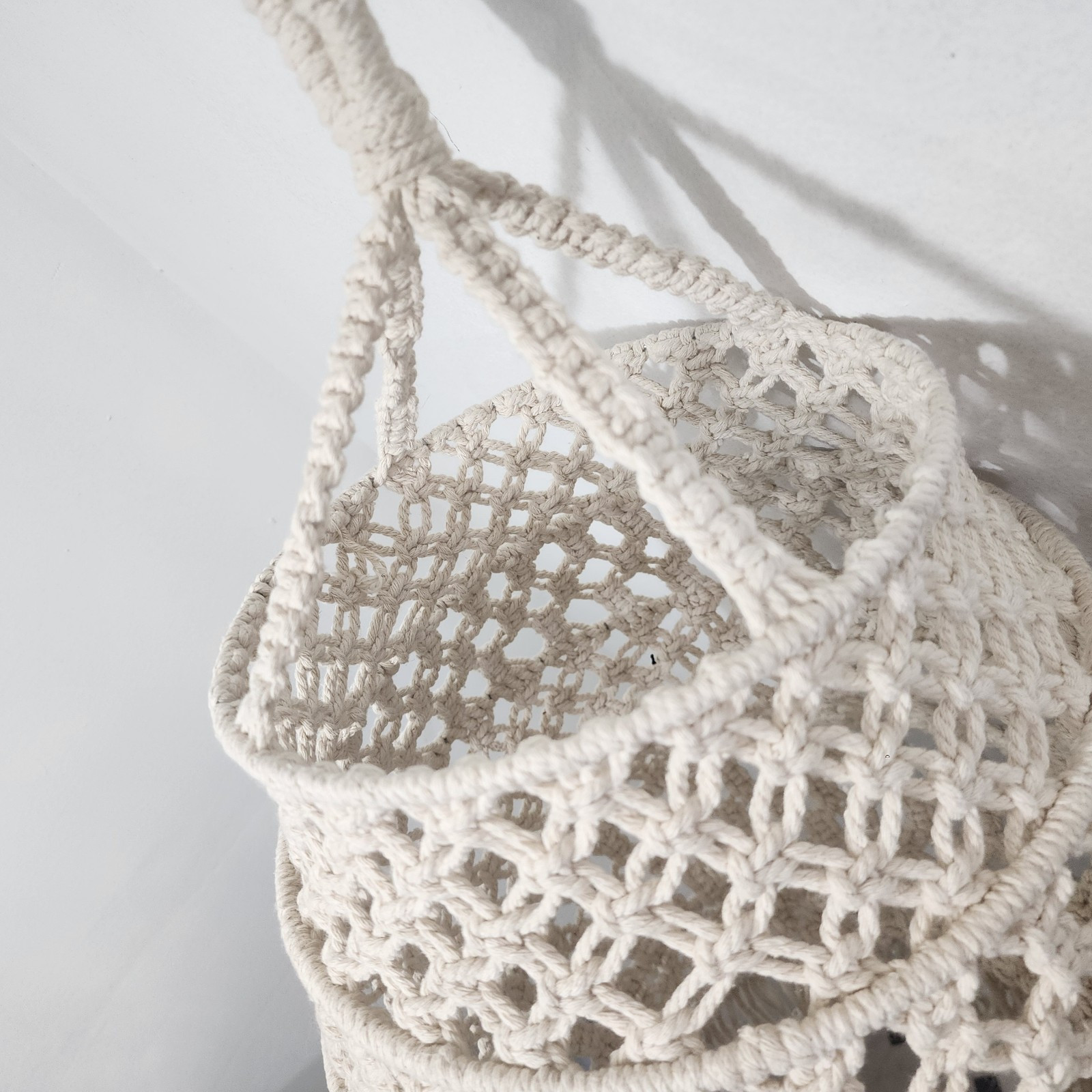 Macrame World Modern Handmade 6 pcs Rings Pendant Light Cover Shade Natural Boho