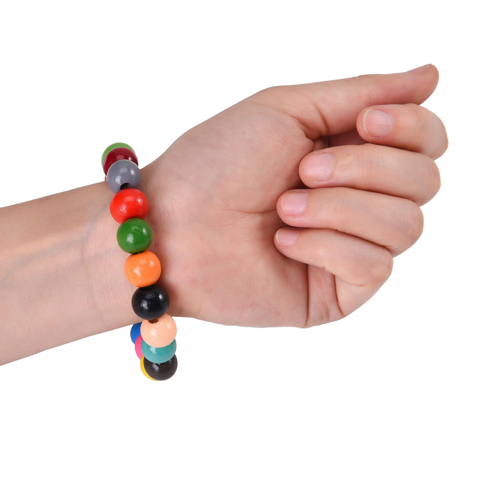 400PCS 12mm 20 Colors Colorful Round Wooden Beads Medium, Mixed color