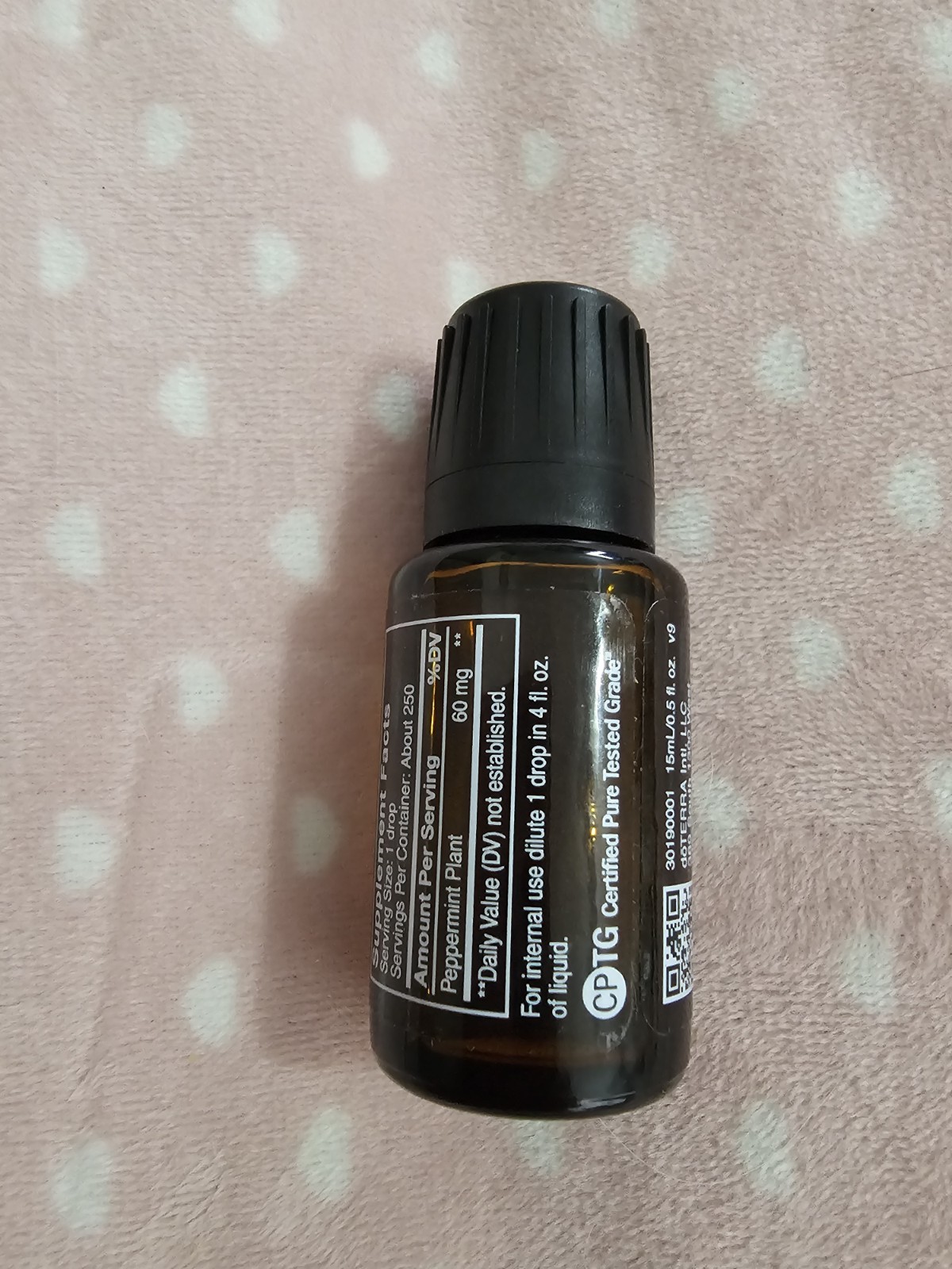 doTERRA Peppermint Essential Oil Mentha Piperita 15mL Batch 252095A exp 07/30