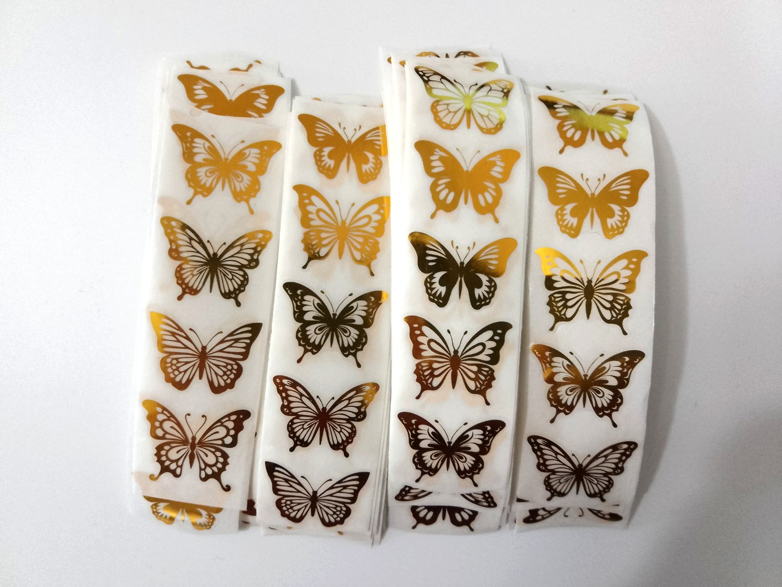30 Self Adhesive Gold Foil Butterfly Stickers Crafts Scrapbooking 1.15″ x 0.85″