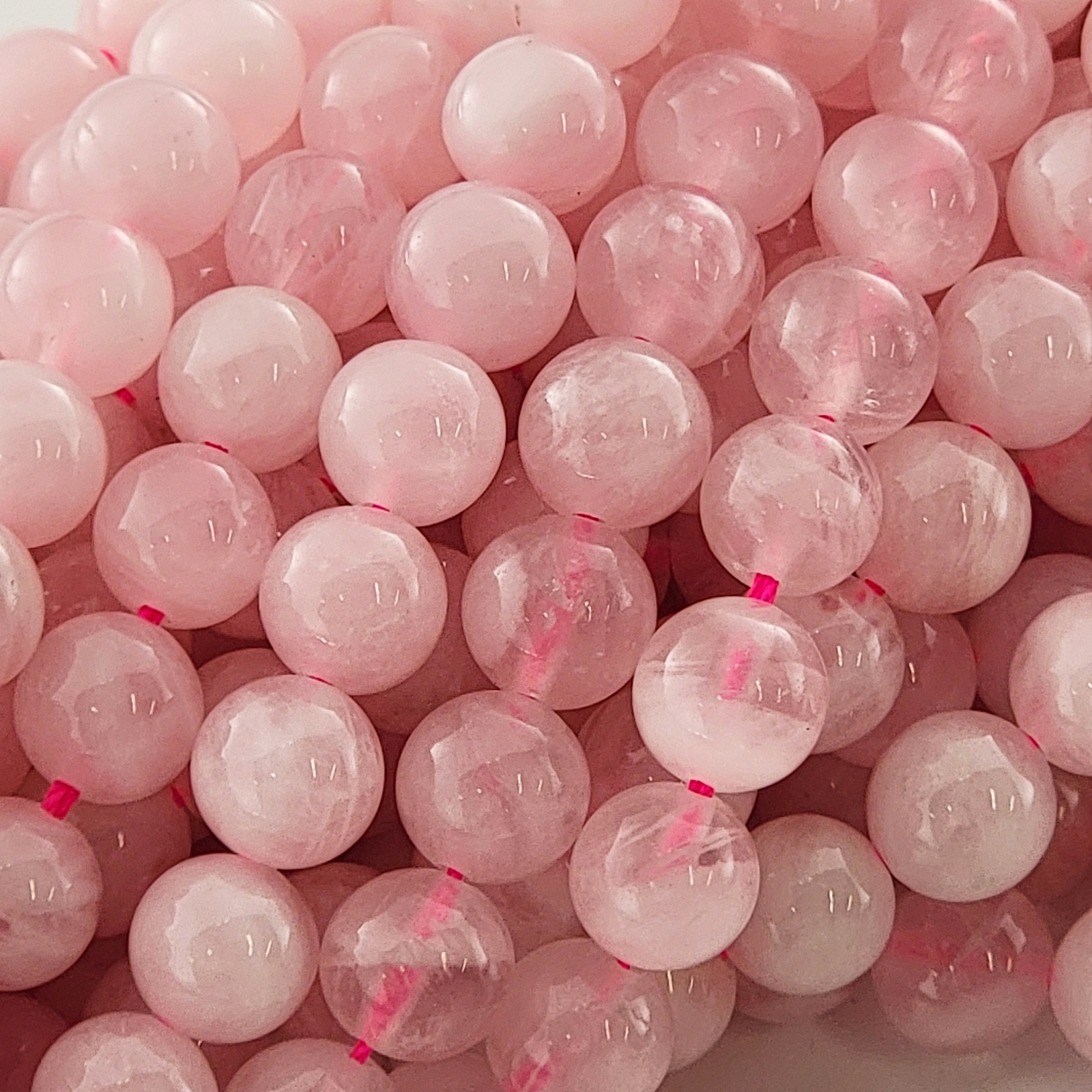 Madagascar Rose Quartz Beads Genuine Natural Smooth Round Beads 6mm 8mm 10mm
