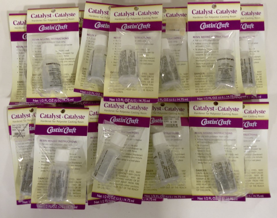 Lot of 20 1/2 FL OZ Castin’ Craft Catalyste Hardener For Polyester Casting Resin