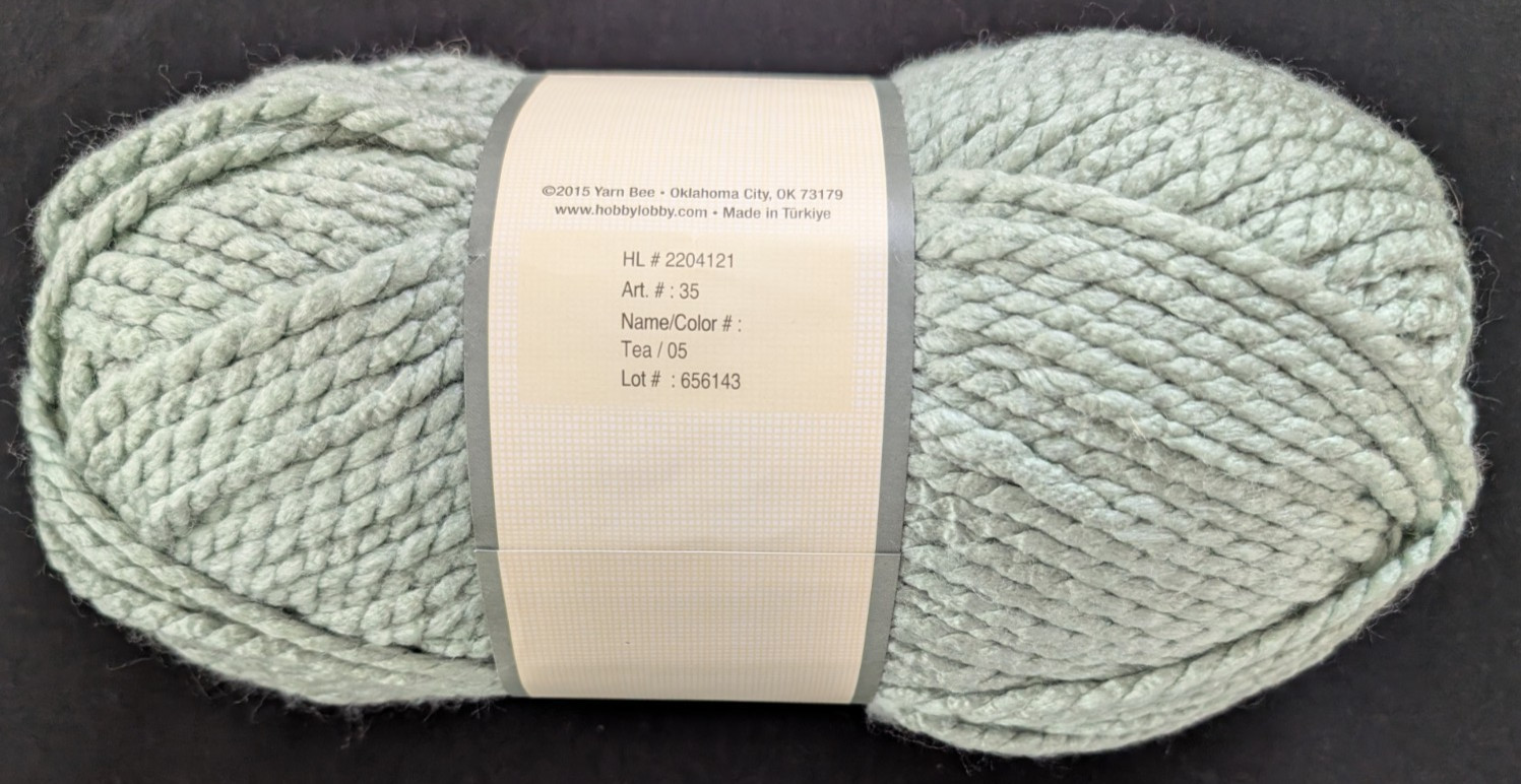 Yarn Bee Dream Supreme Yarn – #05 Tea – One Skein – Acrylic – green