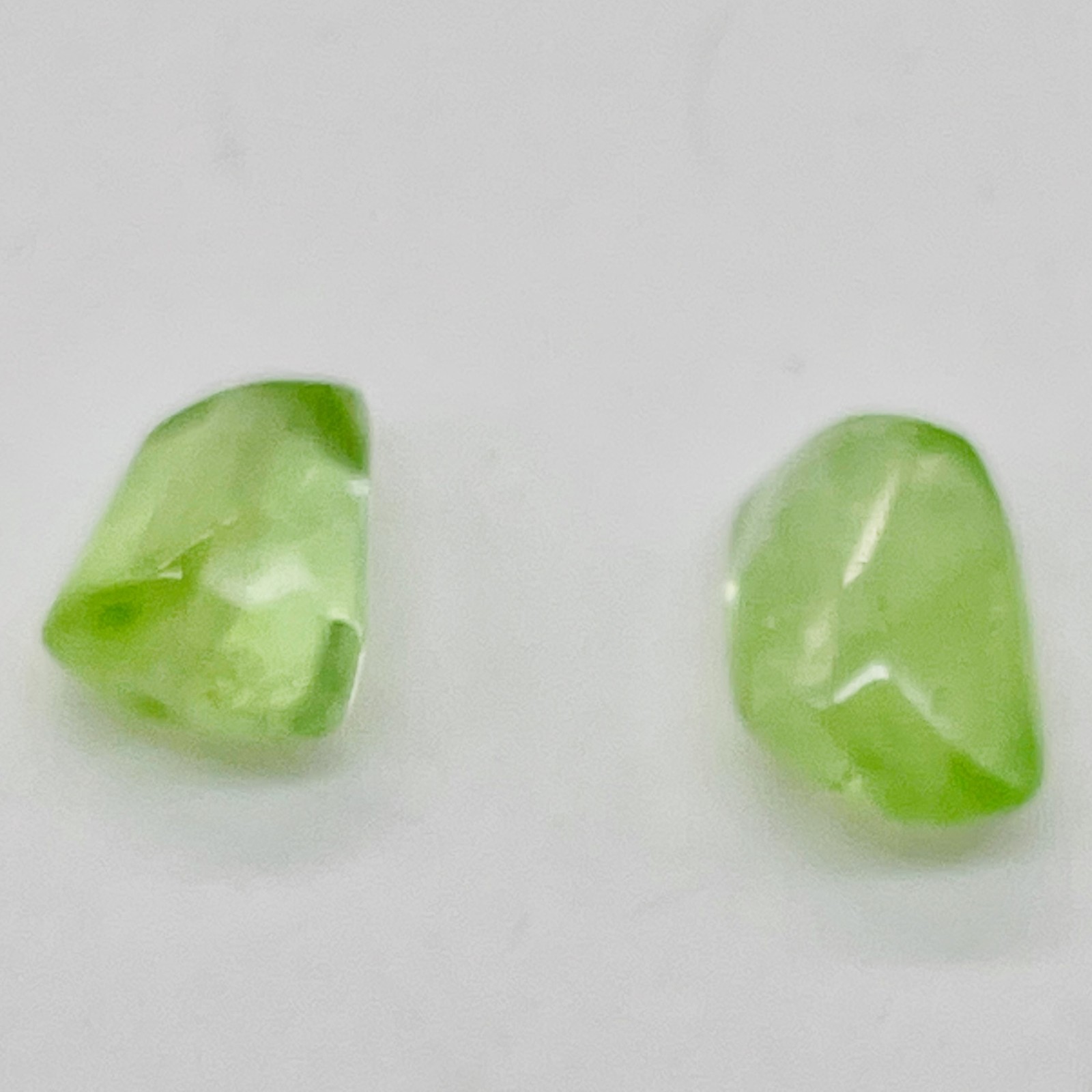AAA Mint Green Peridot Nugget Pendant Beads | 8×5 to 10x10mm | 2 Beads |