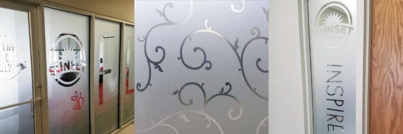 Frosted White Etch-Glass Office Privacy Window Self-Adhesive Vinyl Solvent Latex