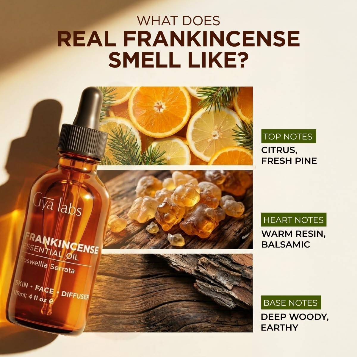 100% Pure Frankincense Essential Oil 4 Fl Oz Frankincense Oil for Hair, Ski…