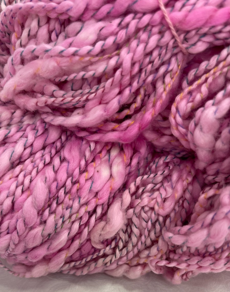 Unbranded Unknown Fiber Pink Yarn Lot of 2 Hanks