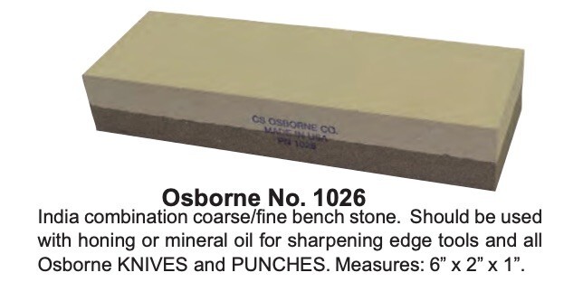 C.S. Osborne No. 1026 Bench Stone Knife Edge Sharpening Stone for oil (64520)