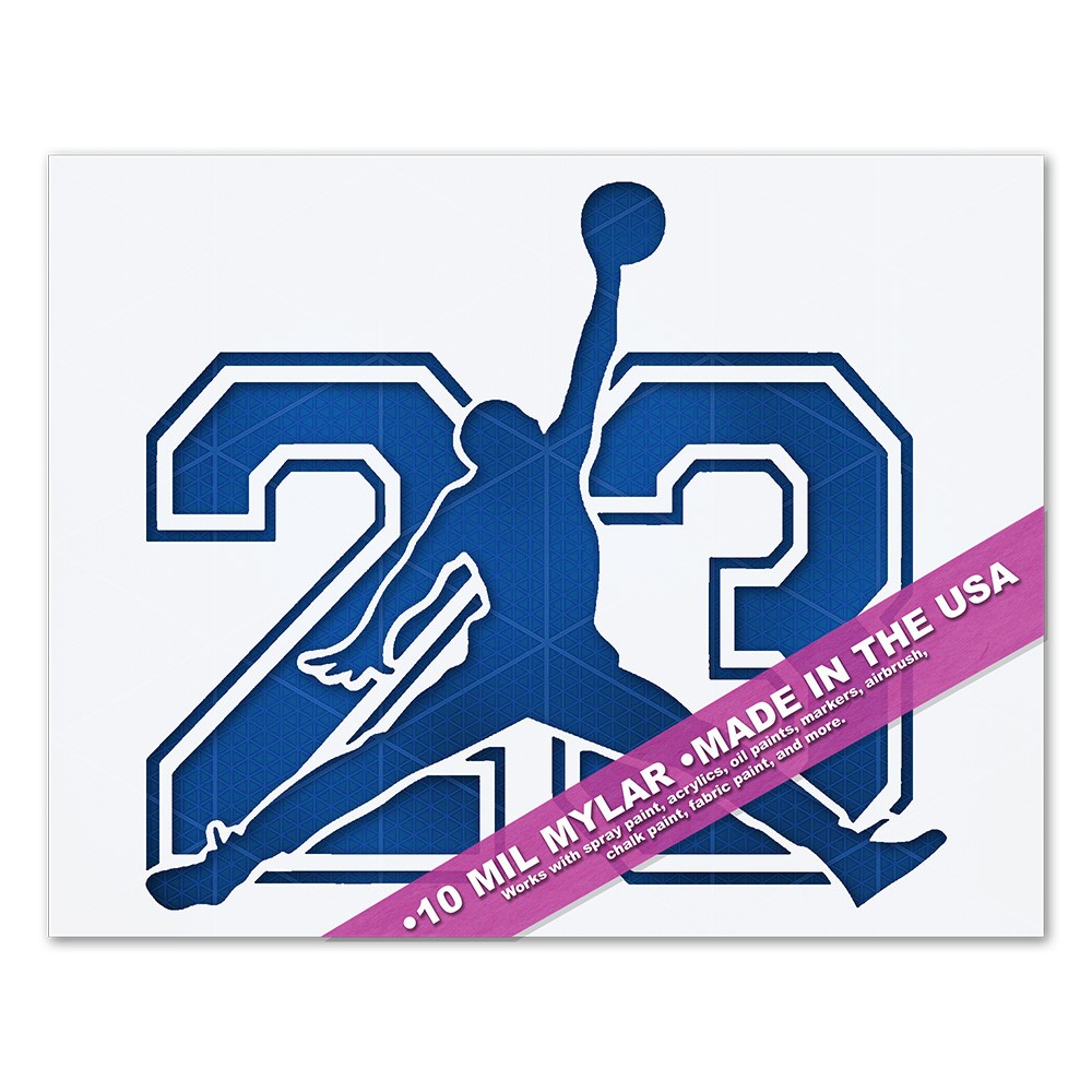 Jordan 23 Stencil – Reusable & Durable – Legend, Sports Fan Art, Craft, Wall