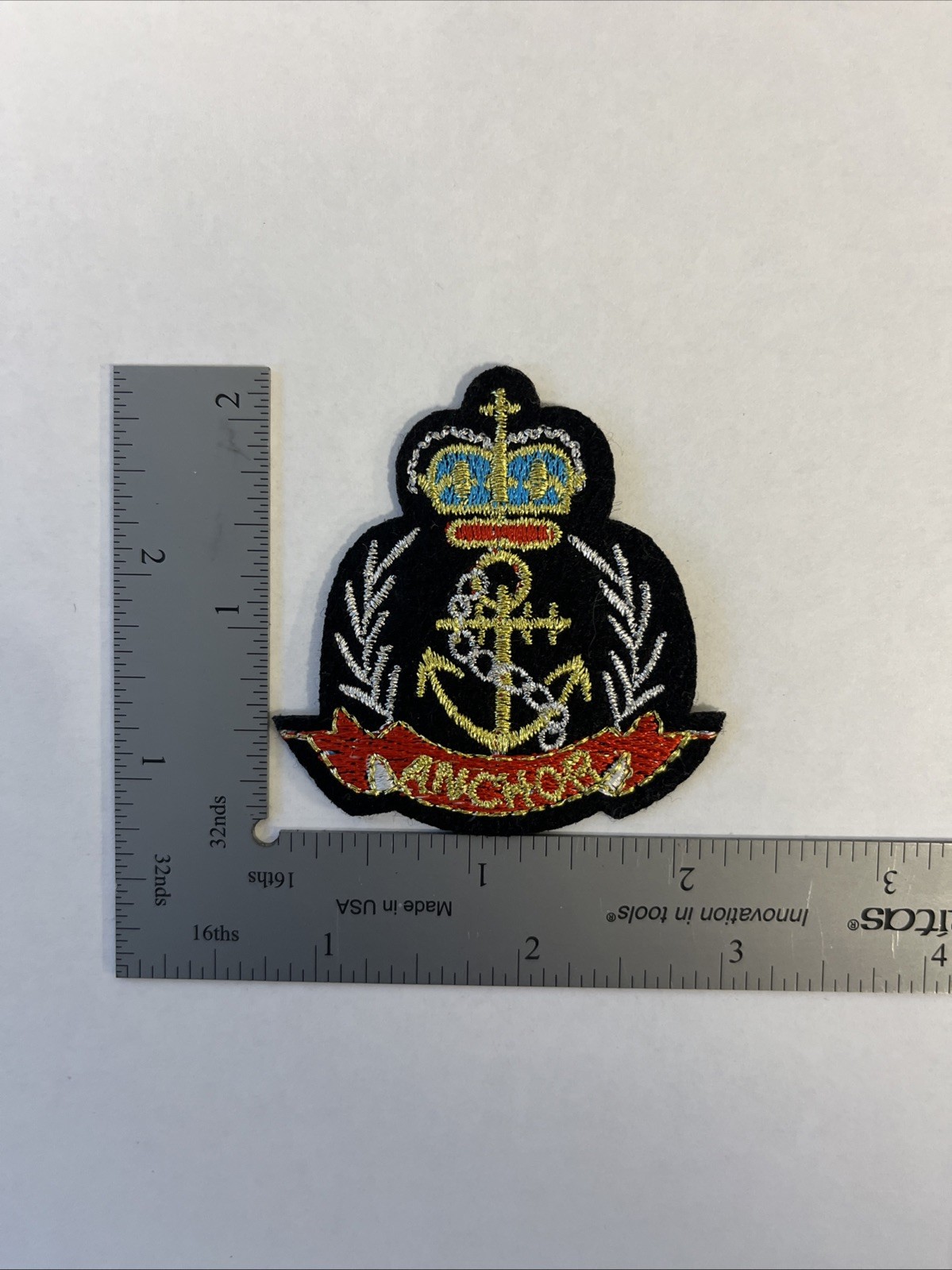 United Kingdom Royal Navy Anchor Patch Iron On Embroidered Badge