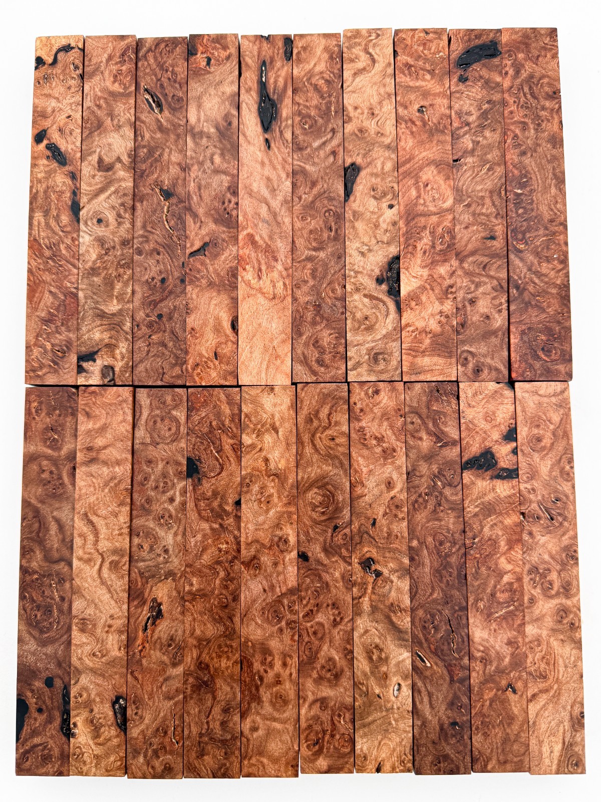 Premium Ebony Burl Wood Pen Blanks (Per Piece) – Highly Figured, Exotic & RARE