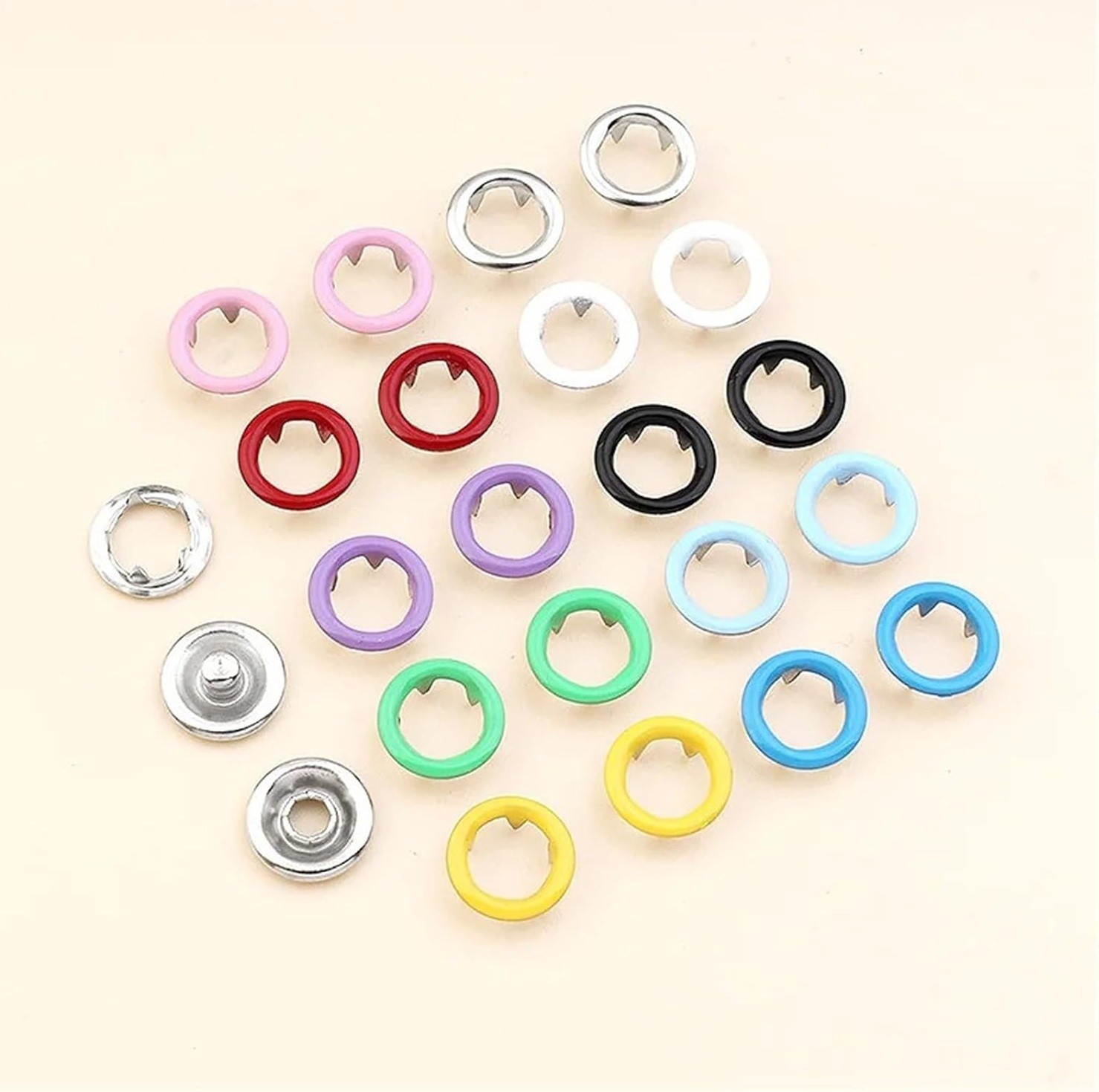 800pcs Colorful Metal Snap Button Kit w/ Hand Press Pliers Tool DIY Sewing Craft