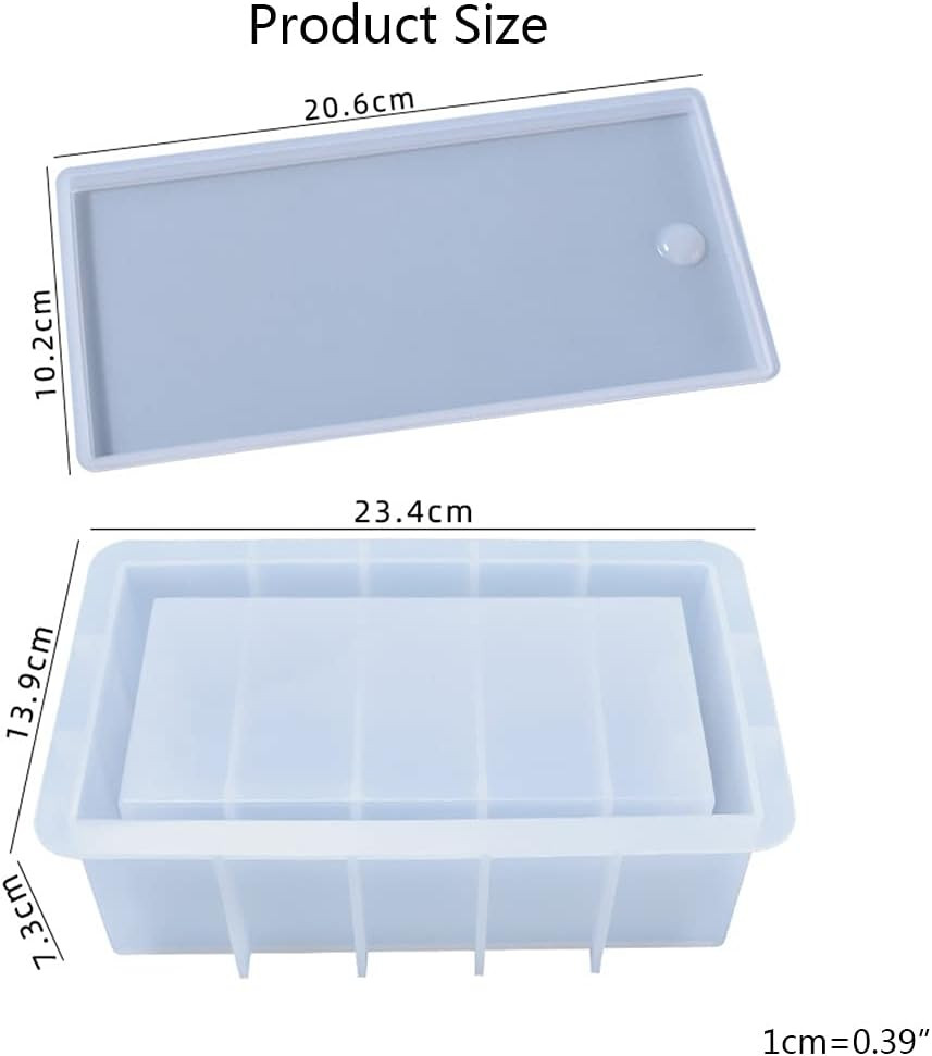 Resin Rectangle Box Mold,Chess Storage Case Epoxy Resin Mold,Silicone Large Stor