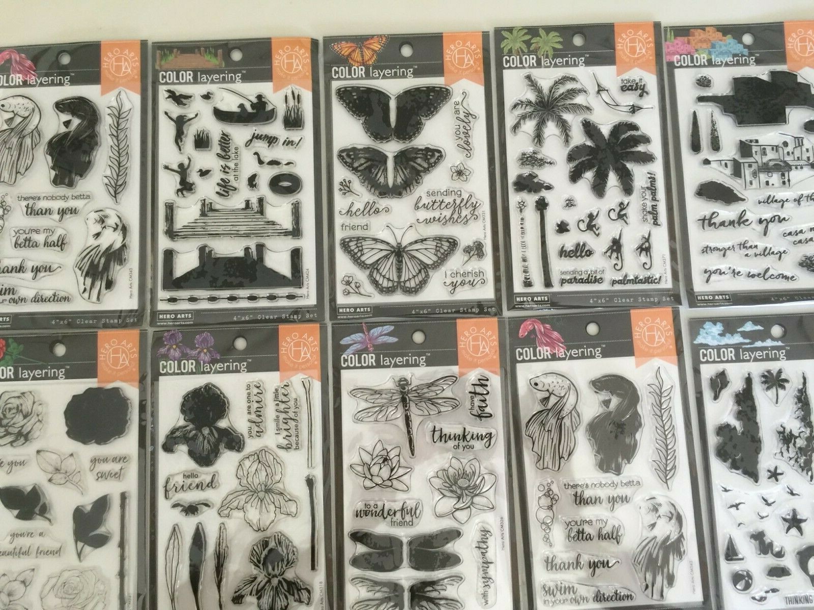 Hero Arts Color Layering Clear Stamps 4”X6” Set YOU PICK New
