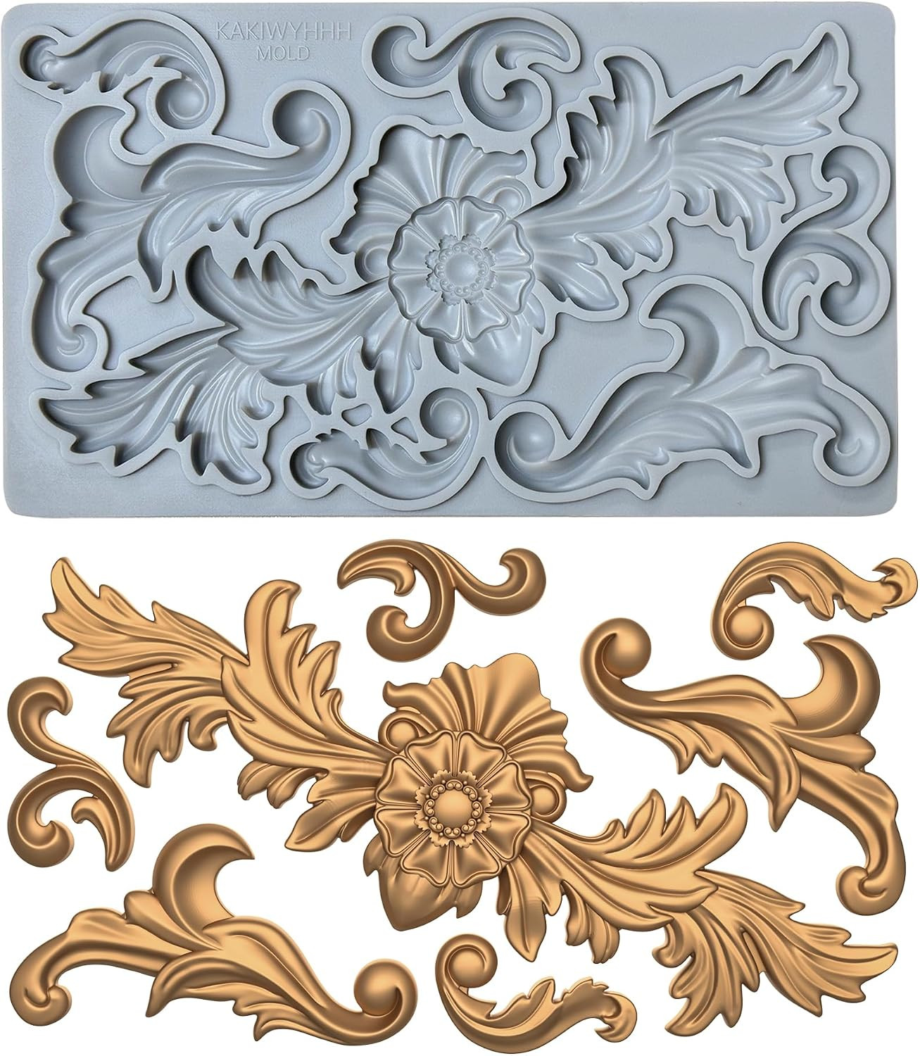 Redesign Home Decor Moulds，Style C，Baroque Curlicues Scroll Lace，Sculpted