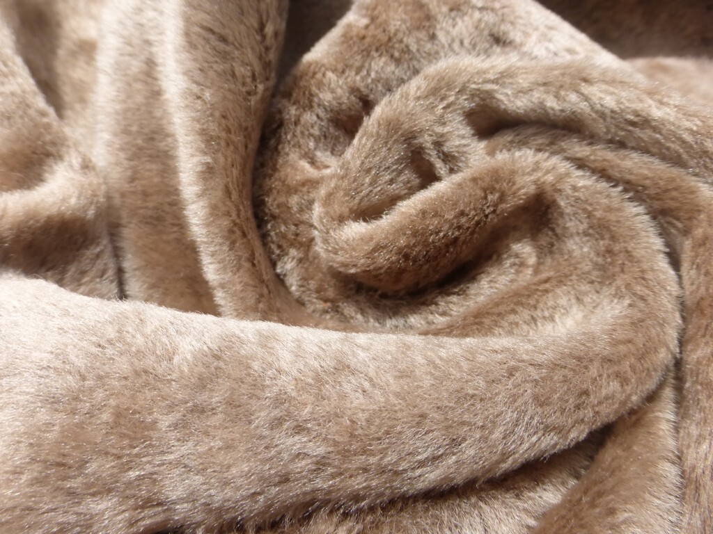sheepskin shearling leather Ultrathin hide Light Brown Silky Hair w/Suede back