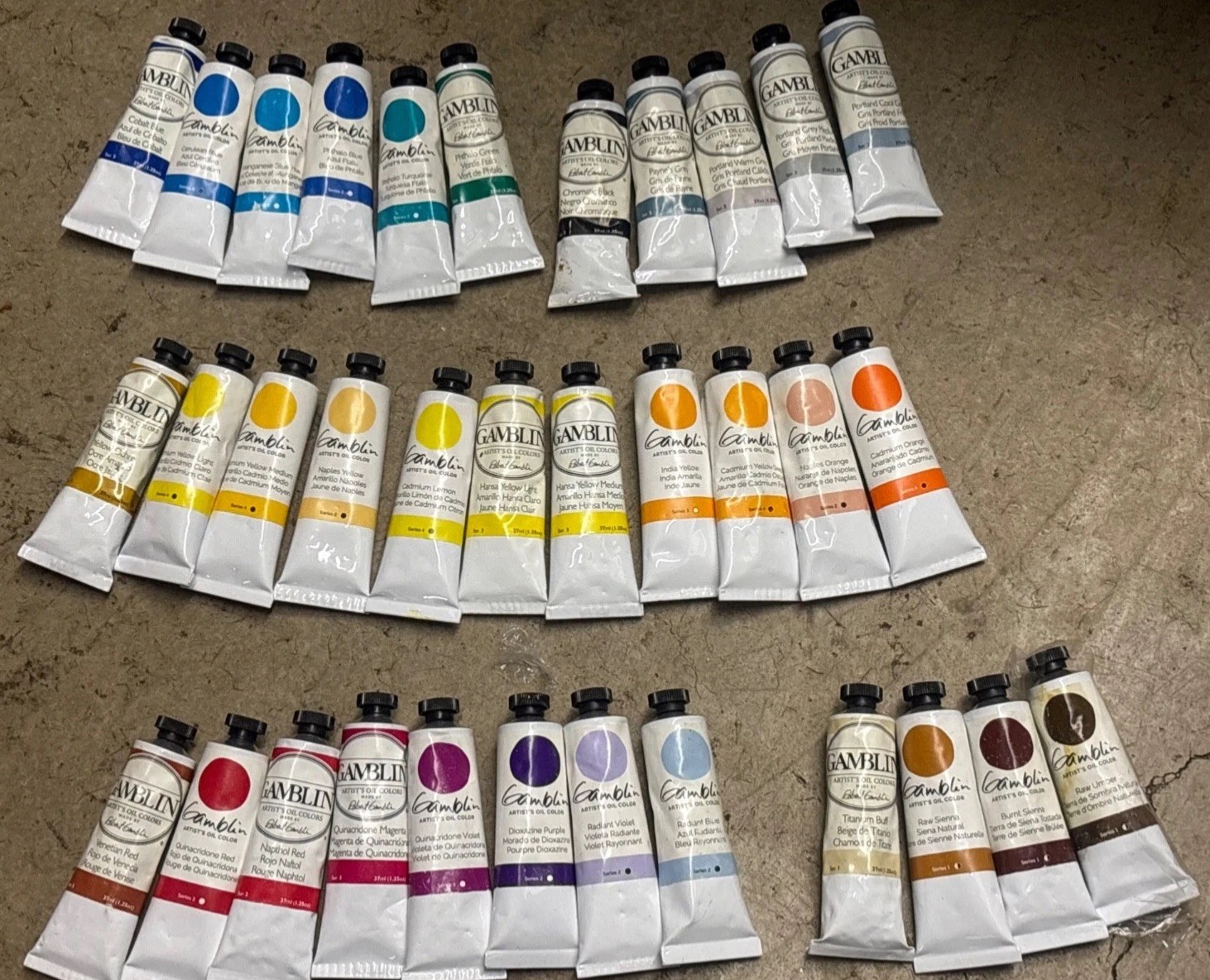 Gamblin Artists’ Oil Paint; 37 ml tubes, 50+ Colors – Choose From Drop Down Menu