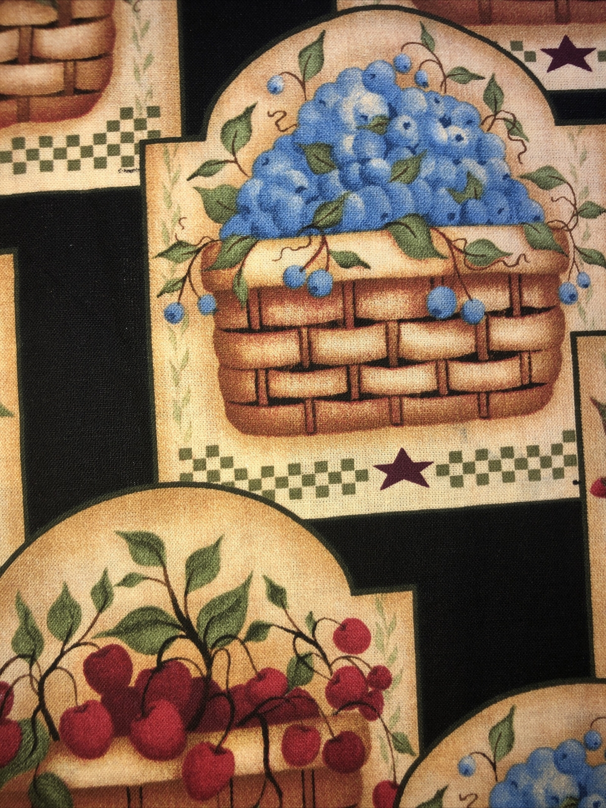 Fruit Baskets Angela Anderson VIP Cranston Cotton Fabric 1/2 Yard (18 By 44”)new