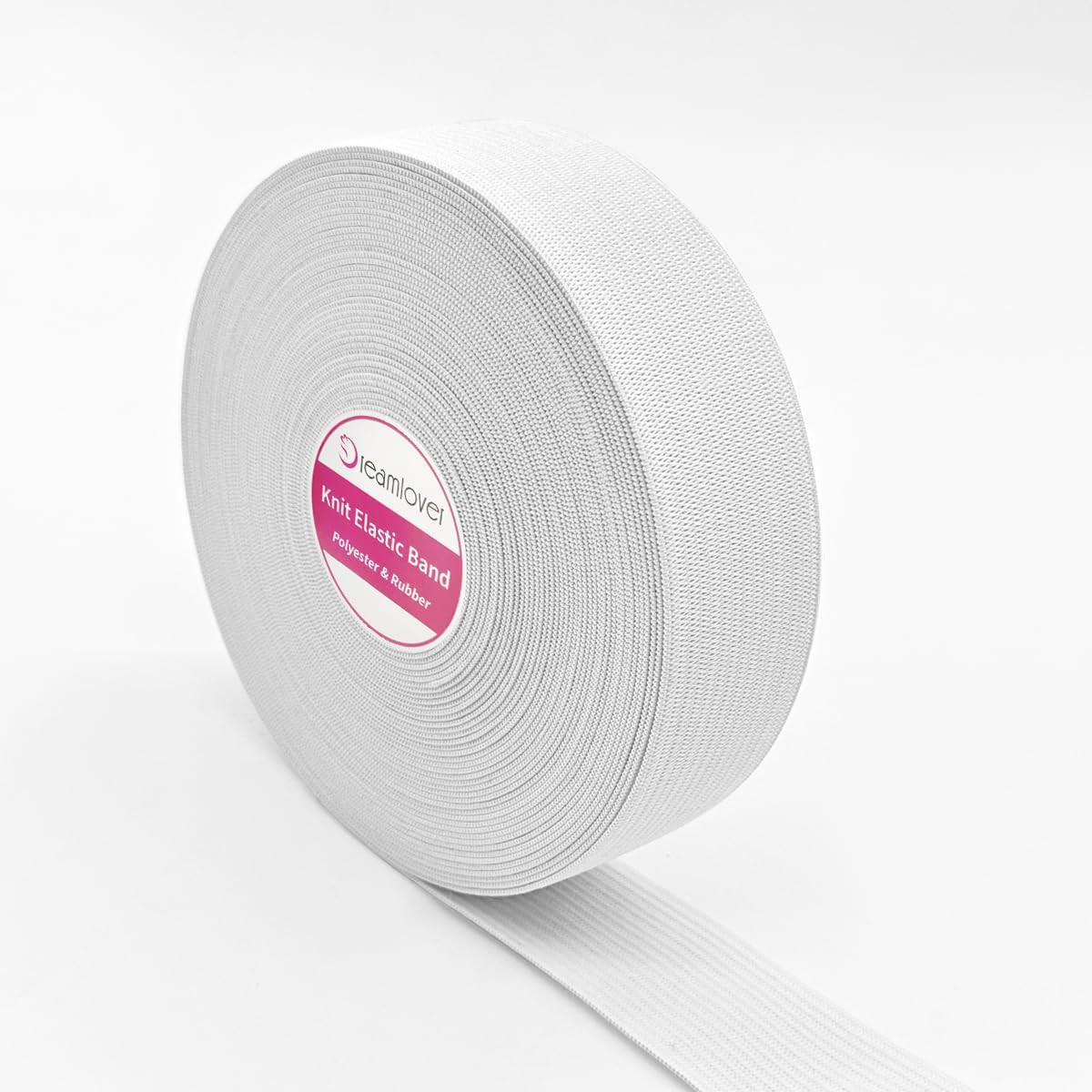 White Elastic Spool, 1 Inch X 6 Yards