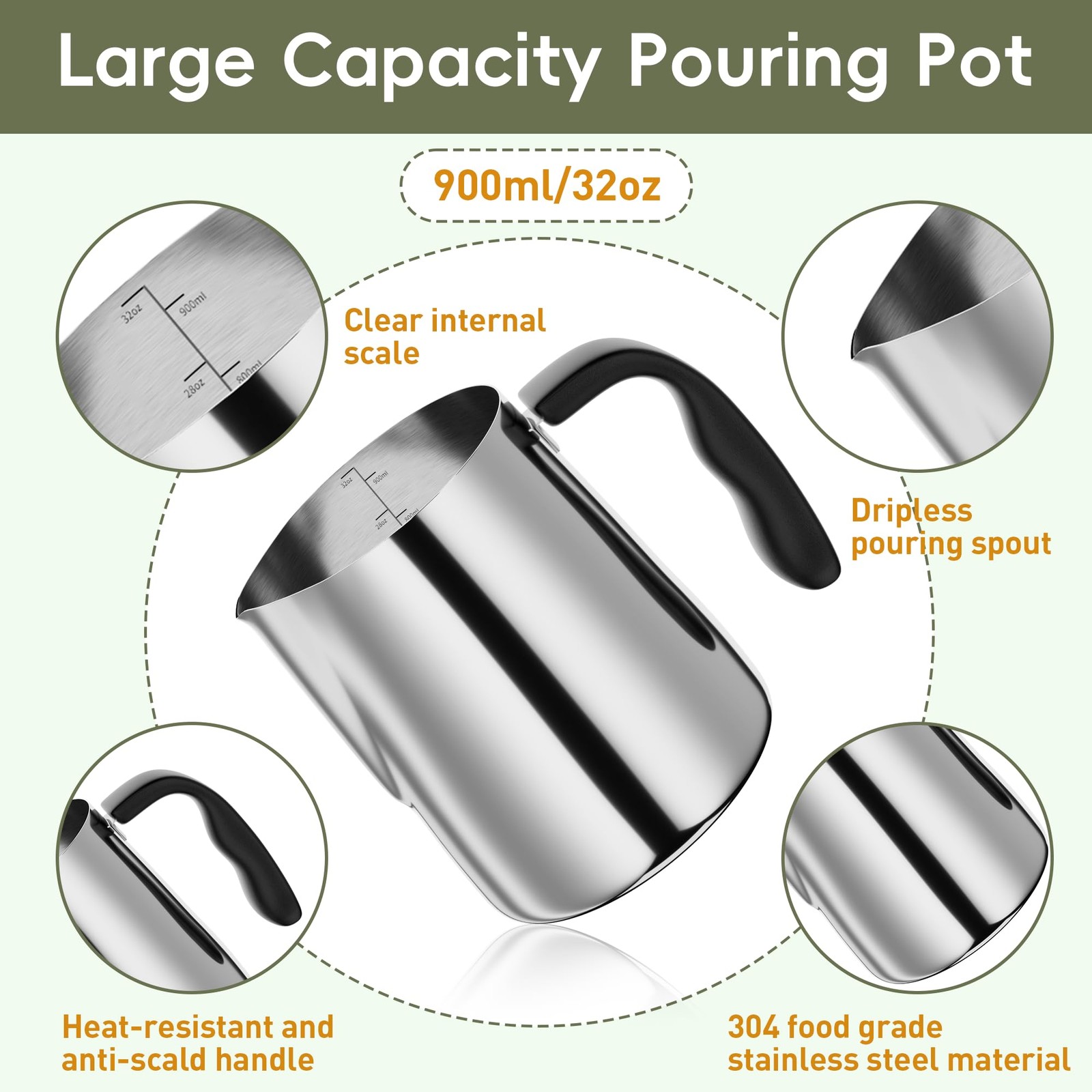 CasaCulina 2025 New Candle Making Kit with Hot 5PCS, Silver-CandleMakingKit