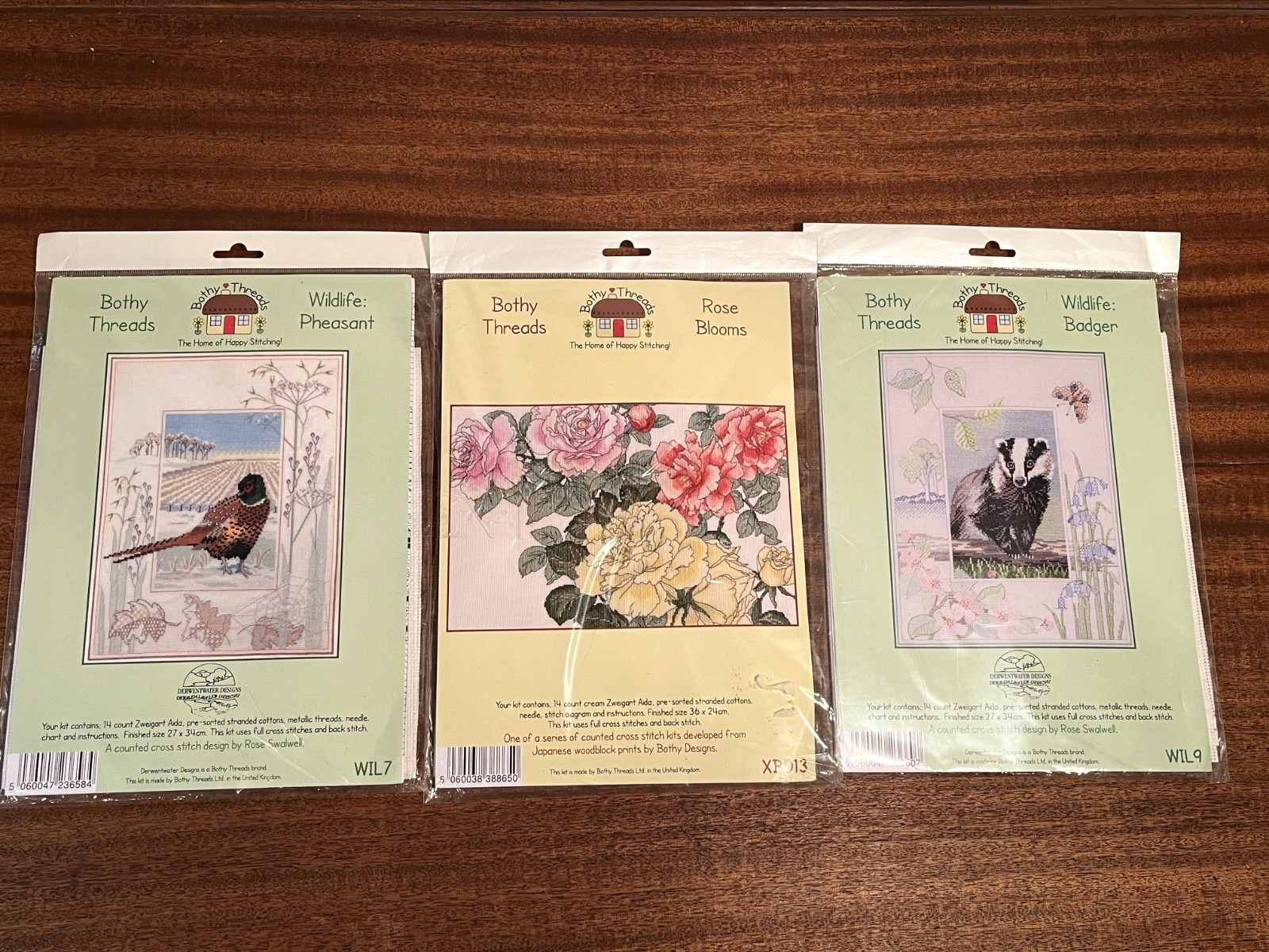 3 New Old Stock Bothy Counted Cross Stitch Kits: XBD13 WIL7 WIL9 United Kingdom
