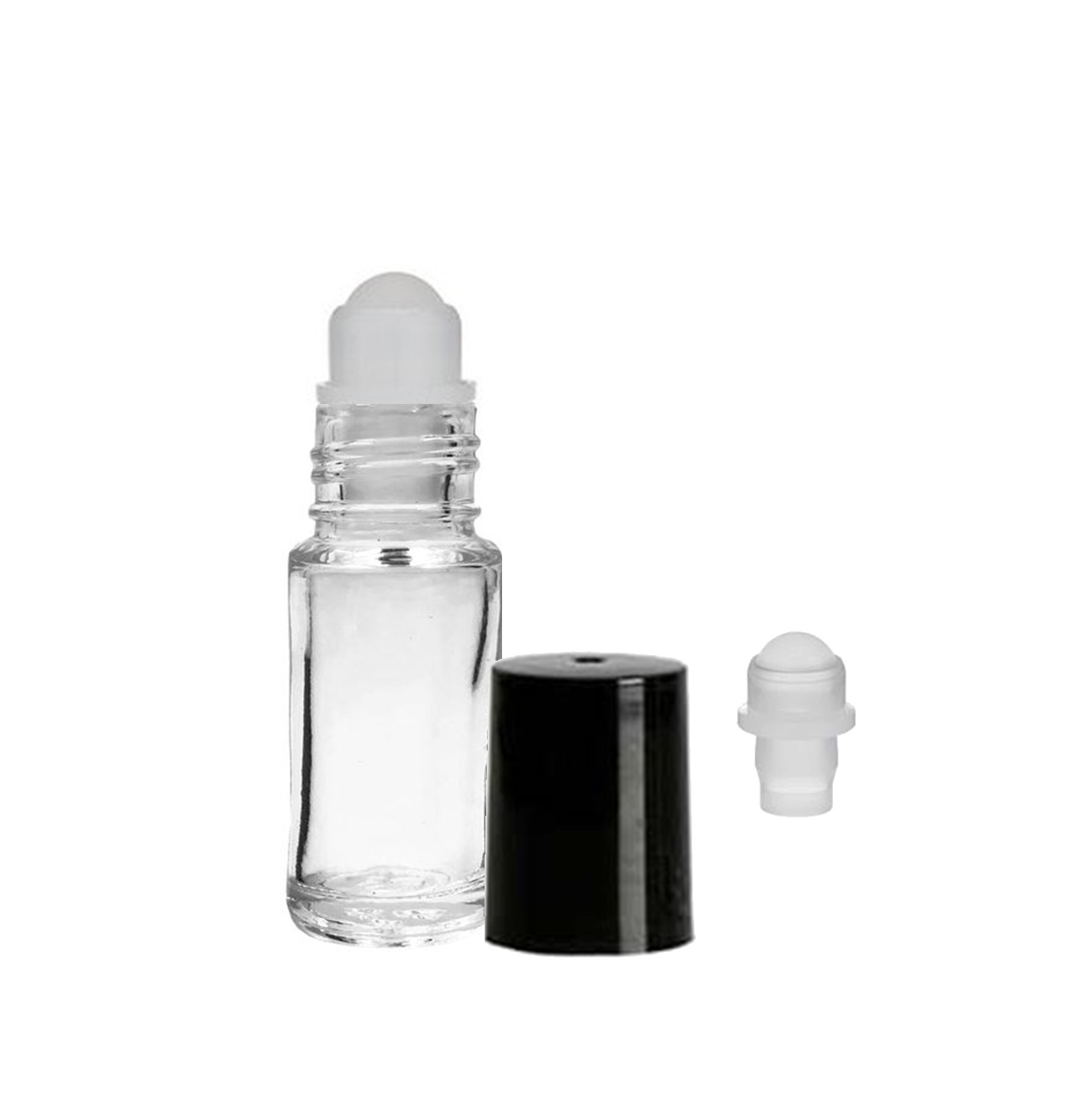 5 ml Glass plain Roll On Bottles, 1/6 oz., Vials Perfume ROLLER OIL BOTTLES 6 PK