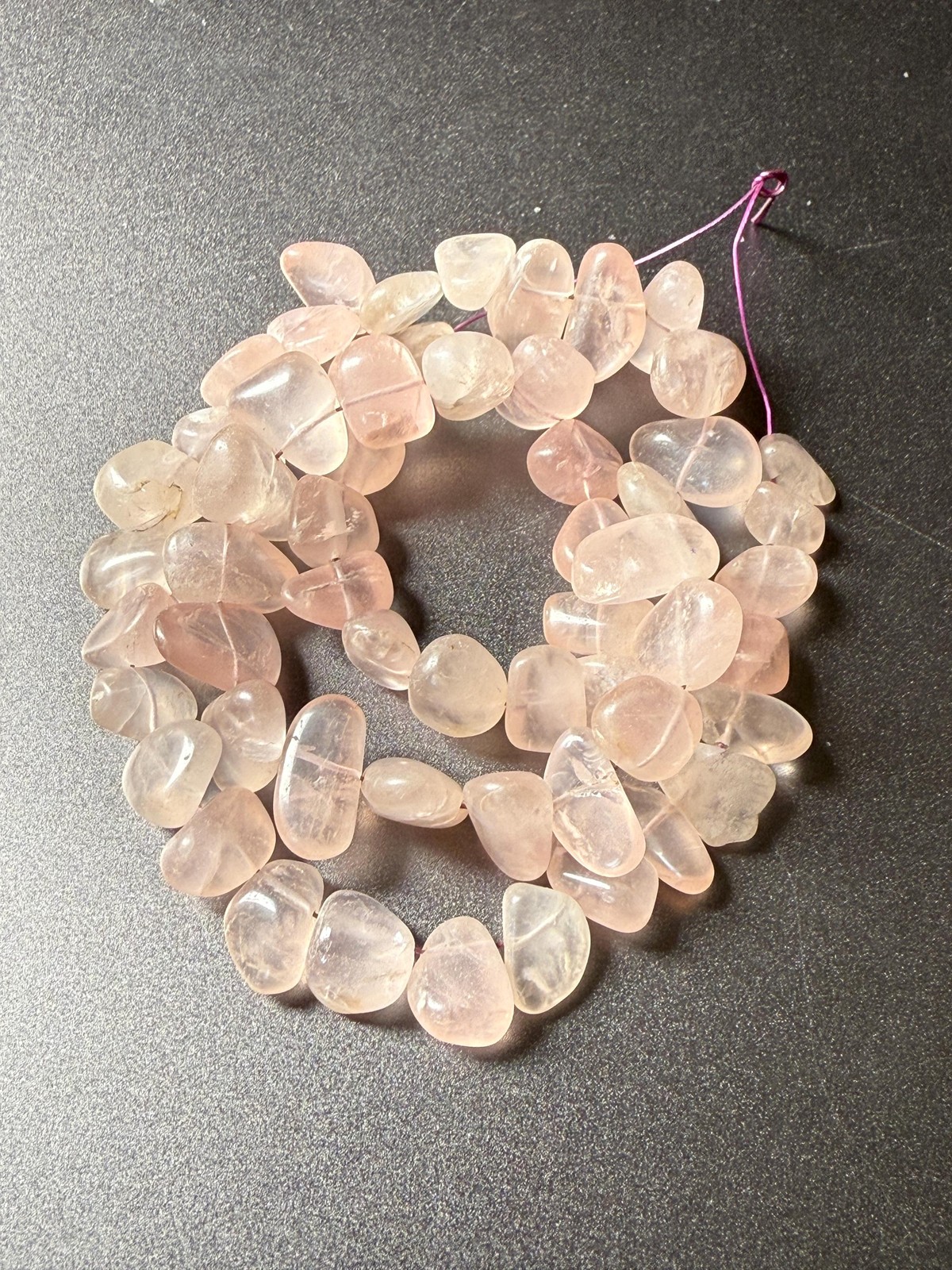 Rose Quartz Nugget Beads: Soft Pink Gemstone Strand, 16″